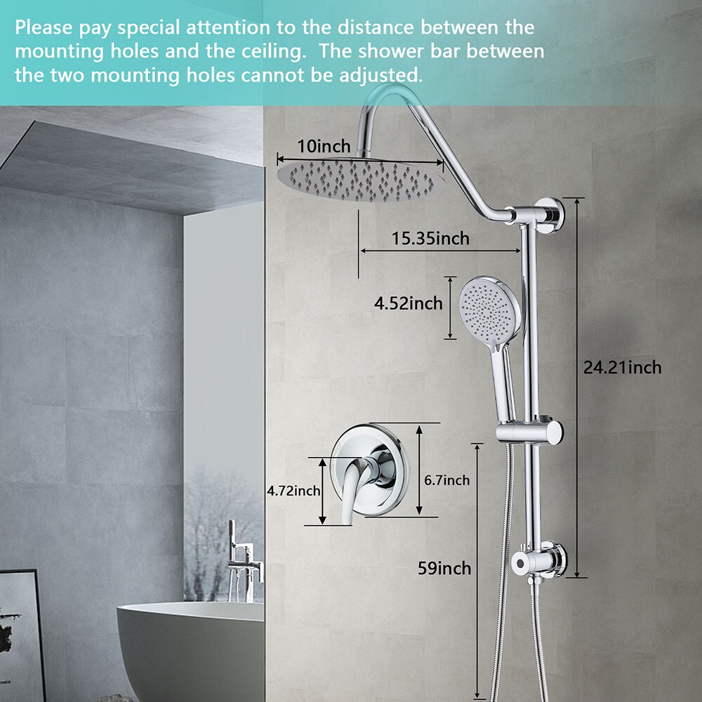 EQLOO AE137-CH Fixed-Showerhead - View #2