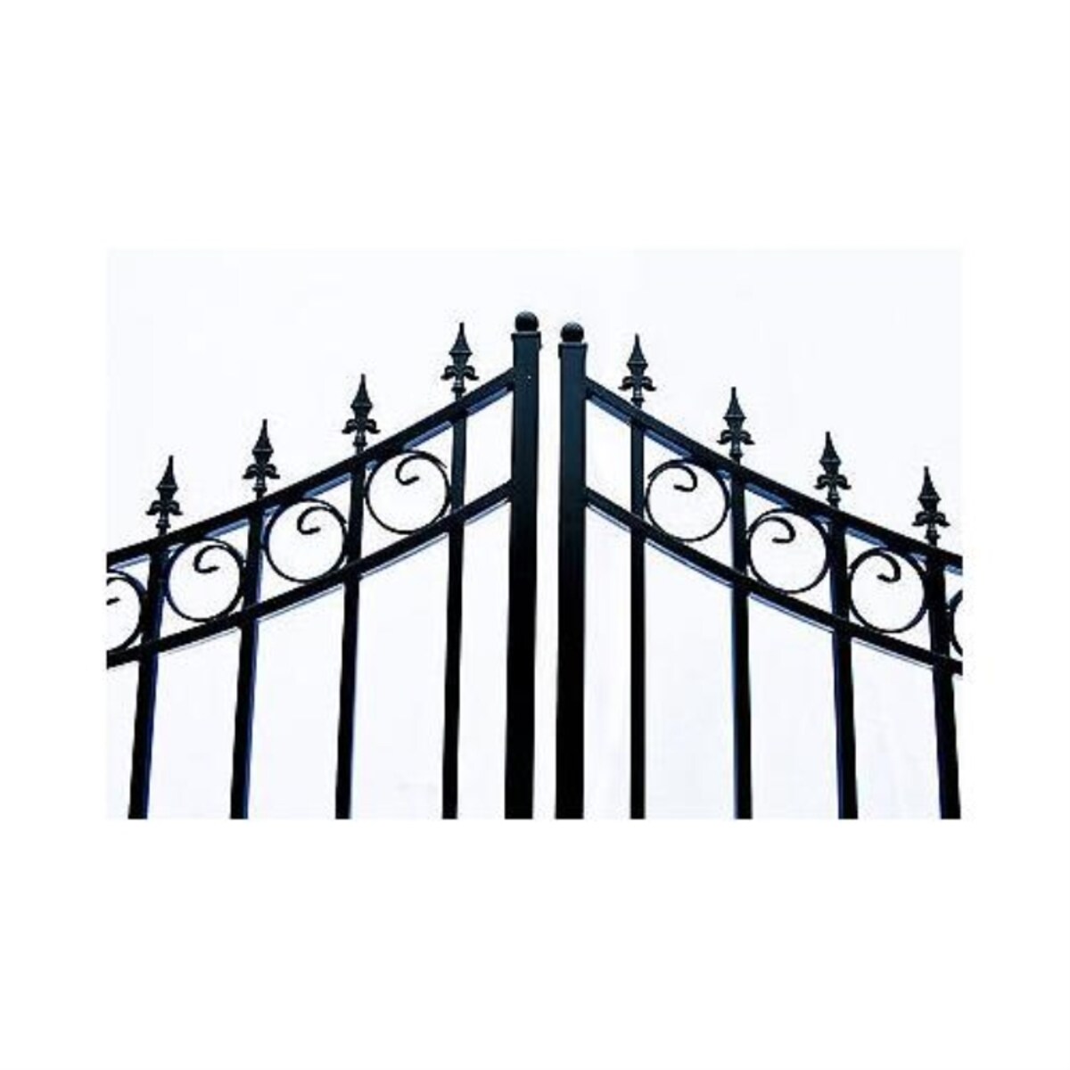 ALEKO 14-ft X 6-ft Black Galvanized Steel Driveway Gate In The Driveway ...