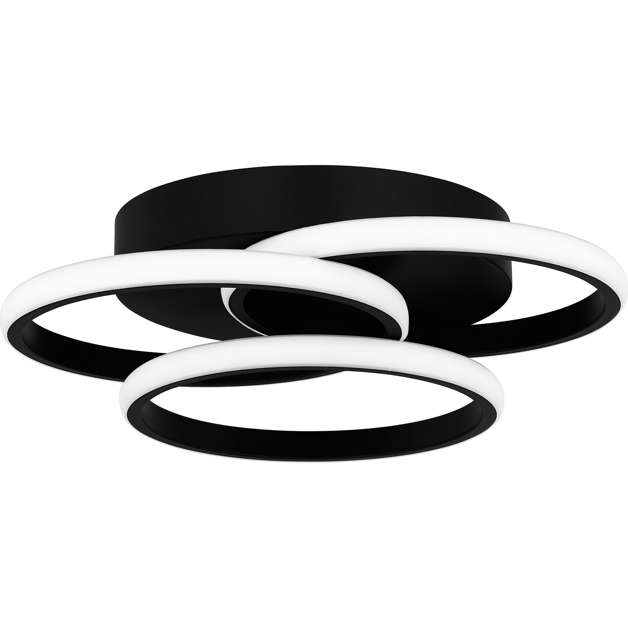Quoizel PCMON1616MBK Moonan 1-Light 16-in Matte Black LED Flush Mount Light