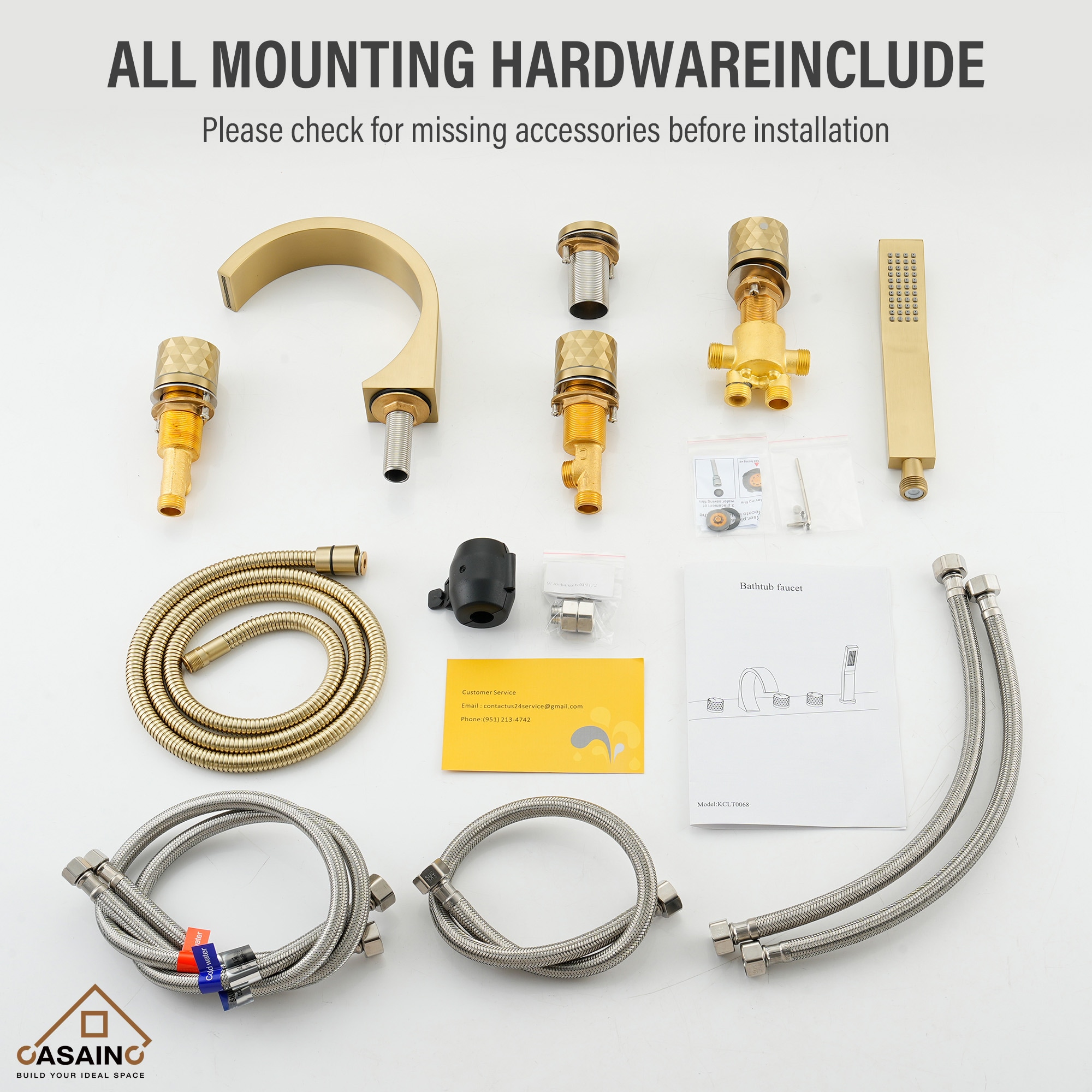 CASAINC TC11-TG Roman-Tub-Faucets - View #13