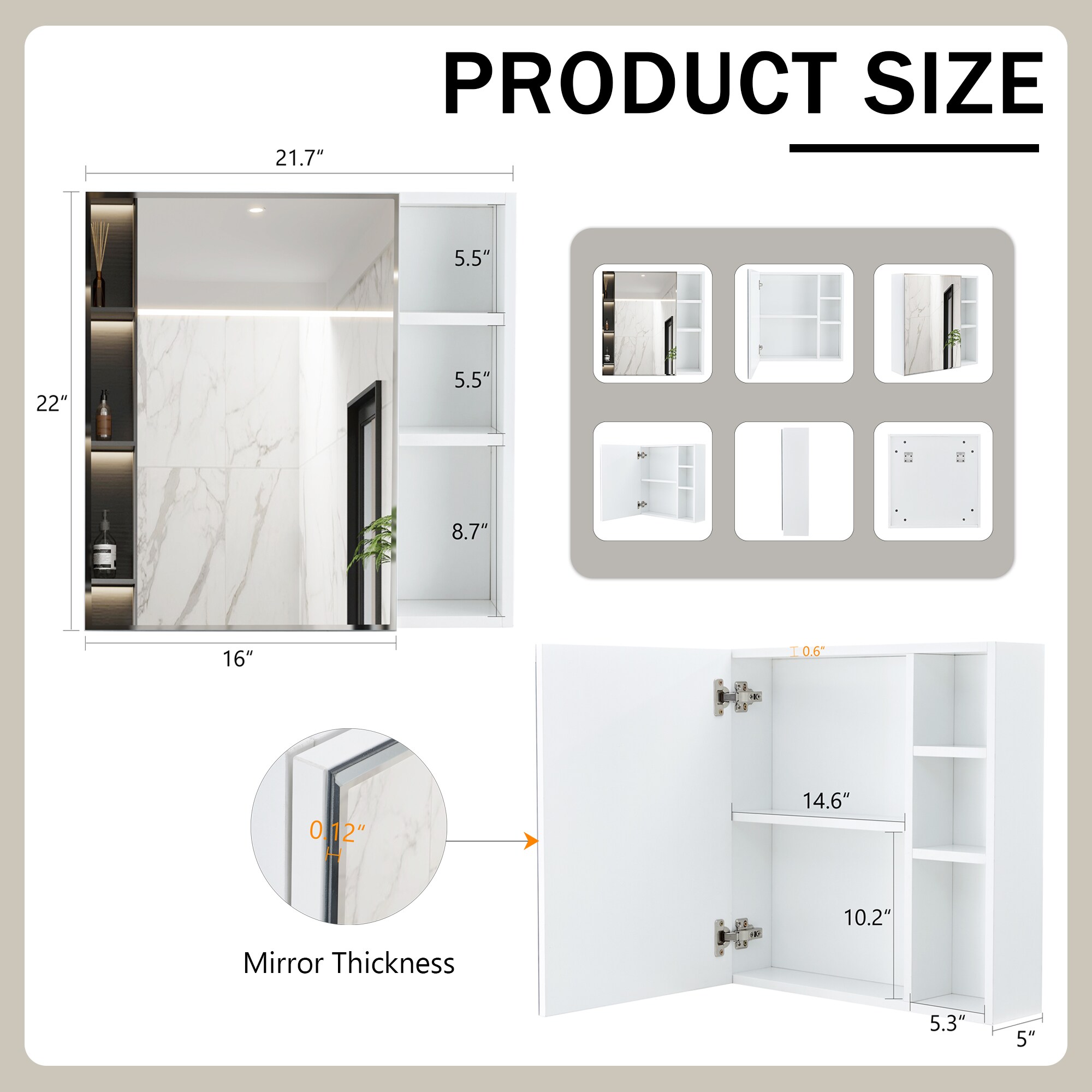 ZAKLOOP MD072116064 Bathroom-Wall-Cabinets - View #5
