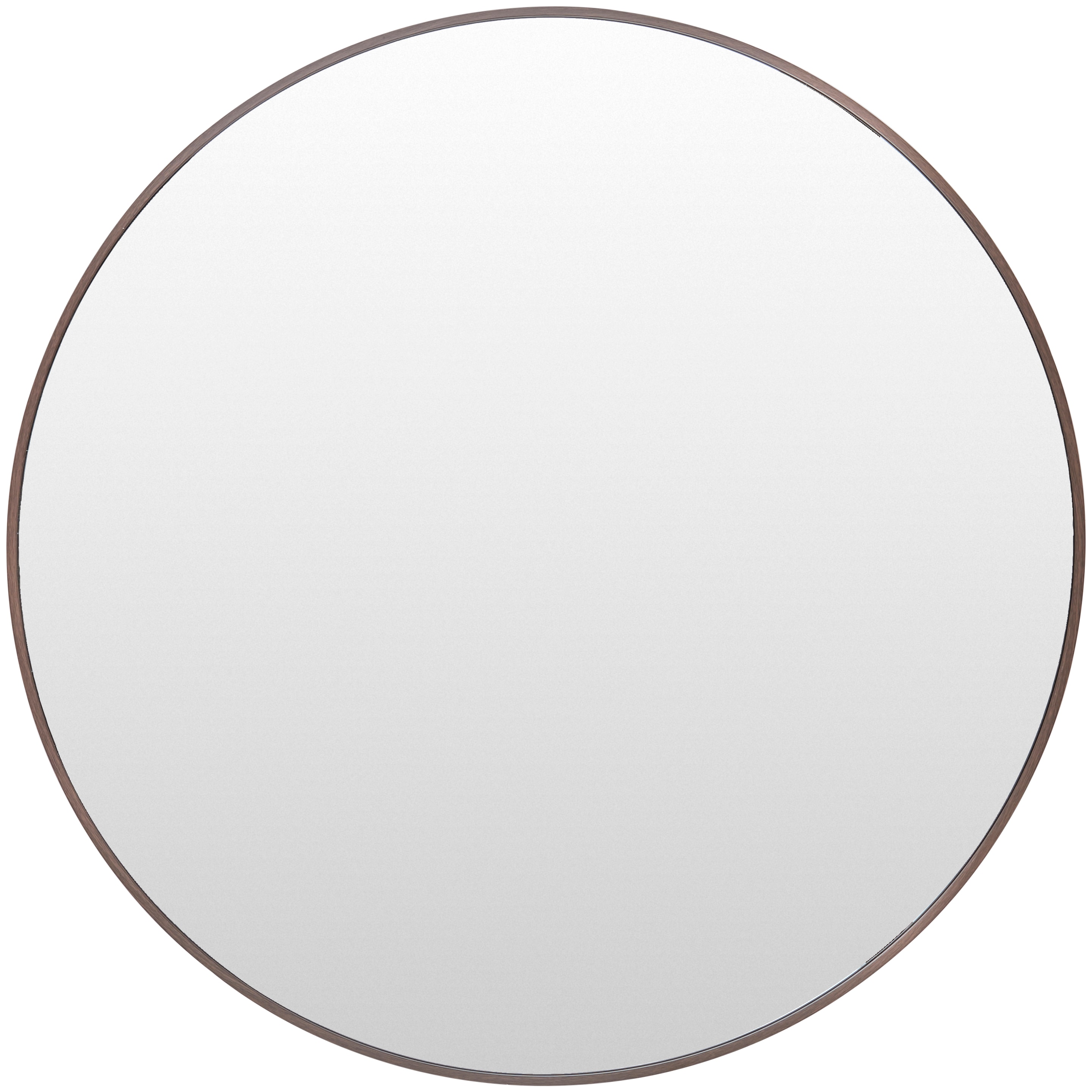 Surya NOC002-3232 Ceraon 32-in W x 32.0-in H Round Dark Brown Framed Wall Mirror