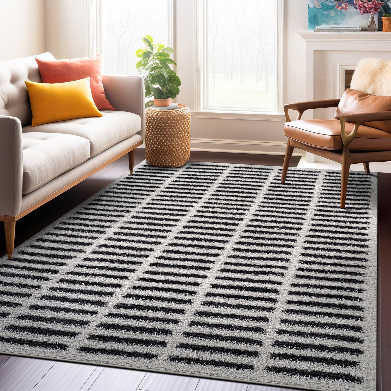 World Rug Gallery WR128WHITE5X7 rugs - View #2