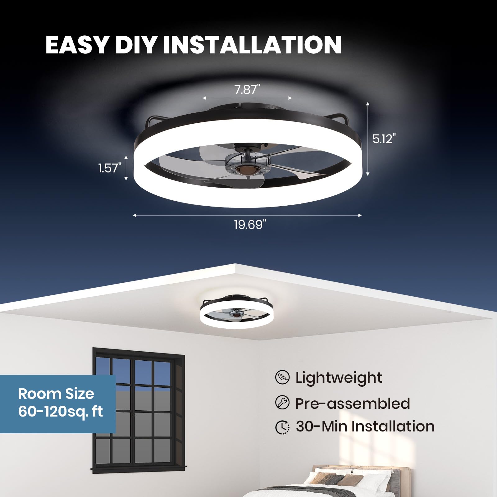 SILJOY LL-6001BL-02 Ceiling-Fans - View #2
