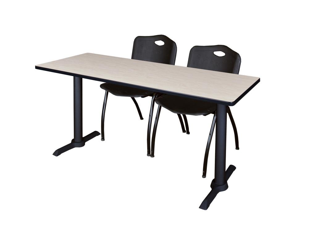 Regency MTRCT7224PL47BK Training Off-white 4-Person Training Table (72-in W x 29-in H)