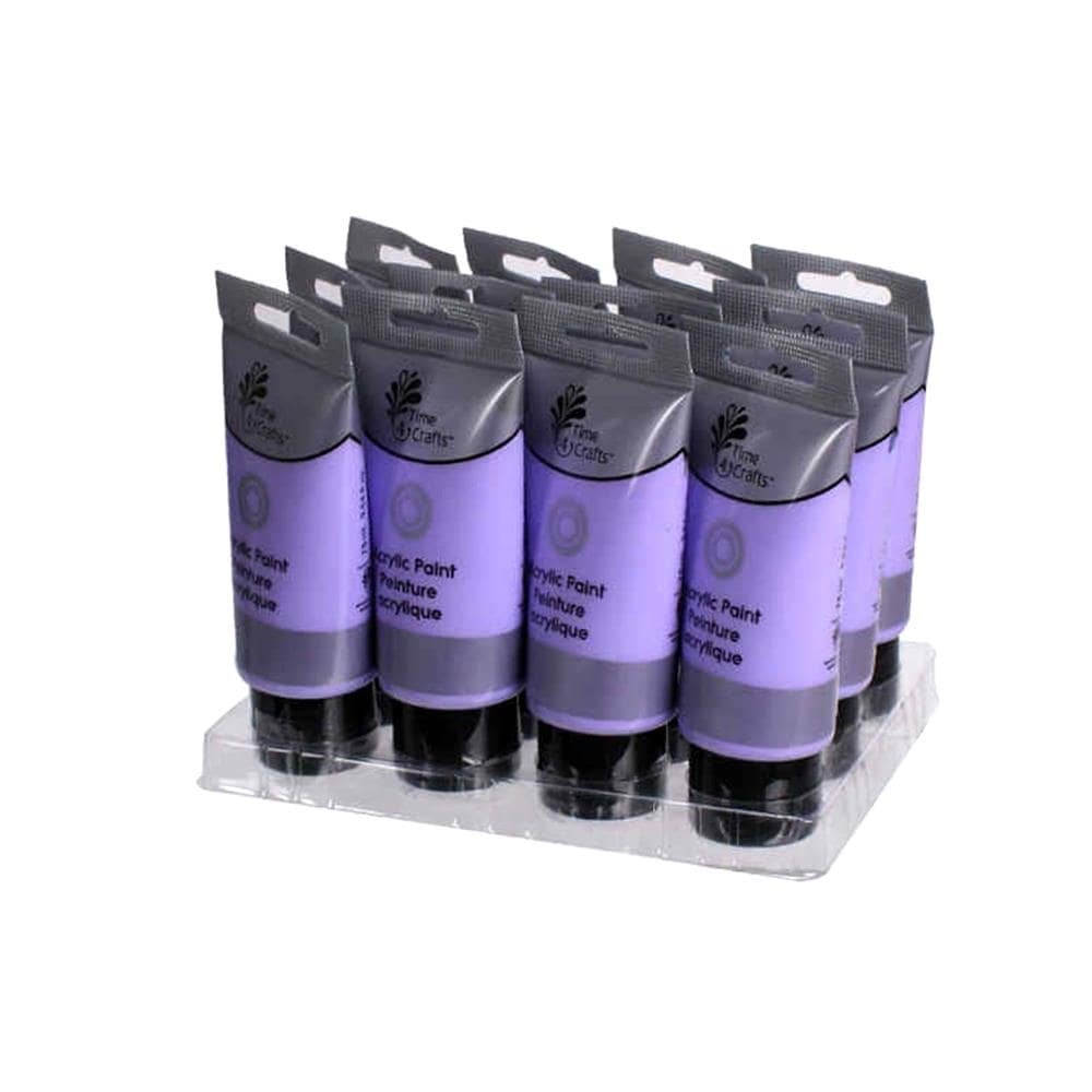 Time 4 Crafts 12-Pack Purple Acrylic Tintable Paint at