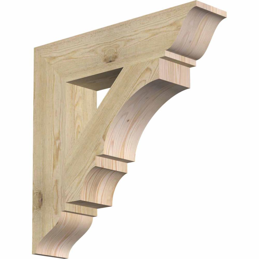 Ekena Millwork BKT06X28X28BOA01RDF Balboa traditional rough sawn 6-in x 28-in x 28-in Douglas fir Brown Wood Standard bracket