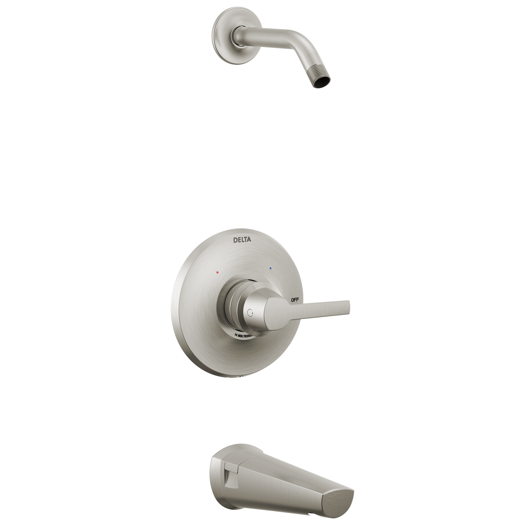 Delta T14472-SS-PR-LHD Galeon Lumicoat Stainless 1-handle Sold separately Round Bathtub and shower Faucet