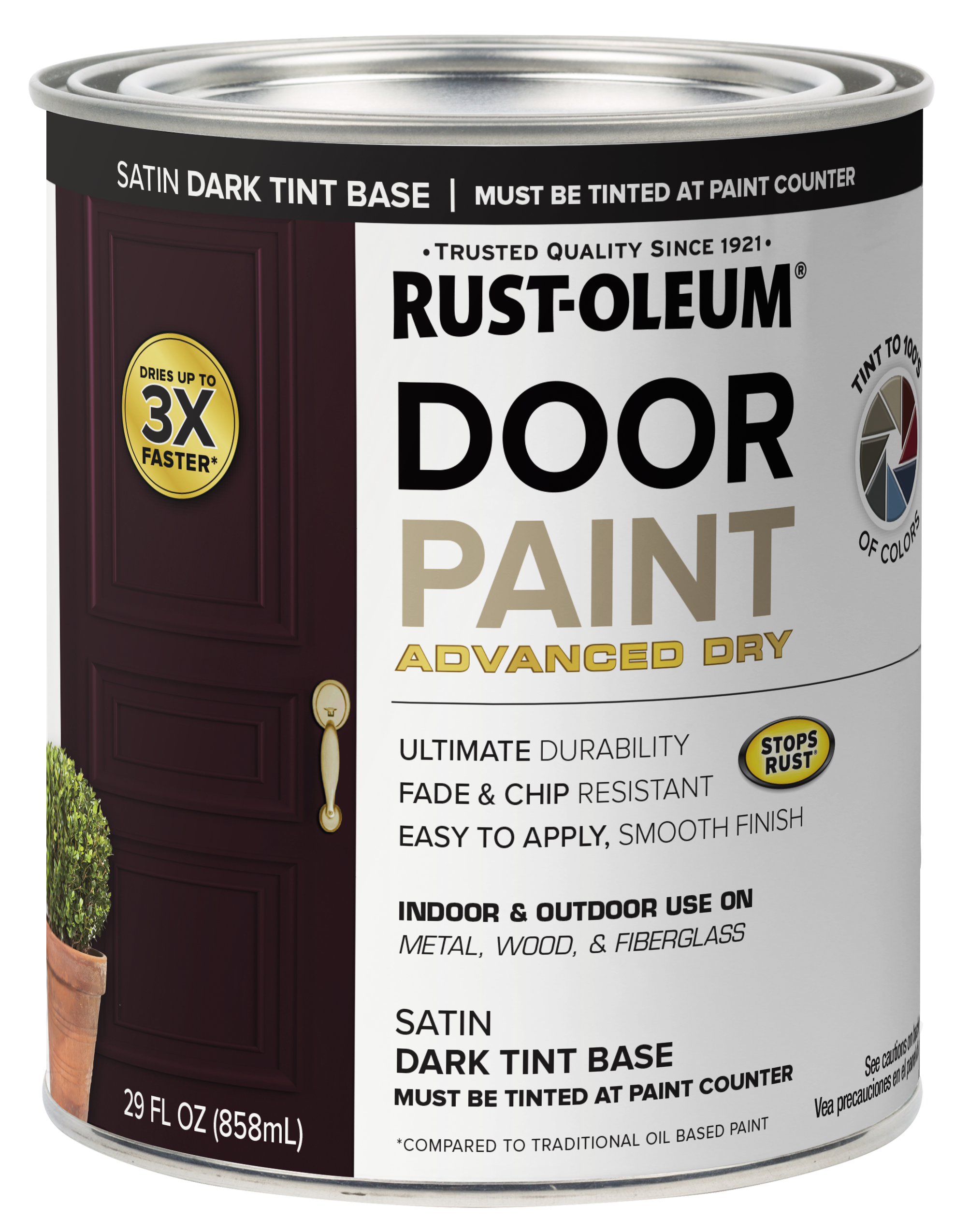 Rust-Oleum Stops rust Satin Black Enamel Oil-based Interior/Exterior Paint  (1-quart) in the Exterior Paint department at