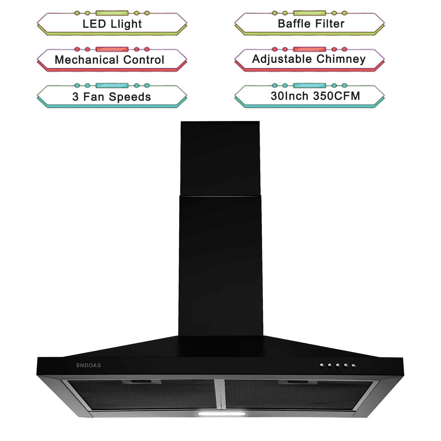 Damerin T11243 Wall-Mounted-Range-Hoods - View #4