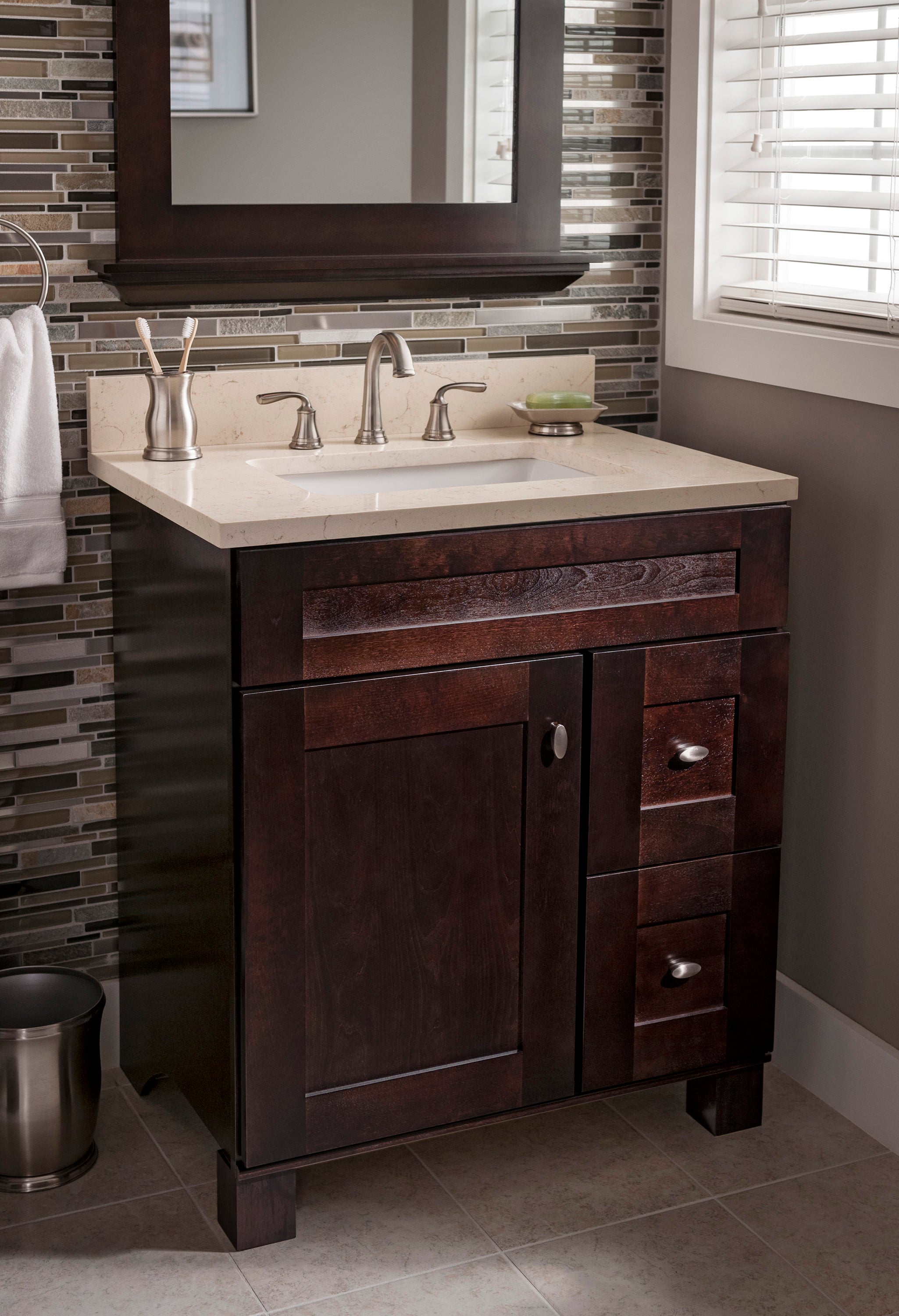 allen + roth 49-in Shadow Storm Natural Marble Undermount Single Sink  3-Hole Bathroom Vanity Top in the Bathroom Vanity Tops department at