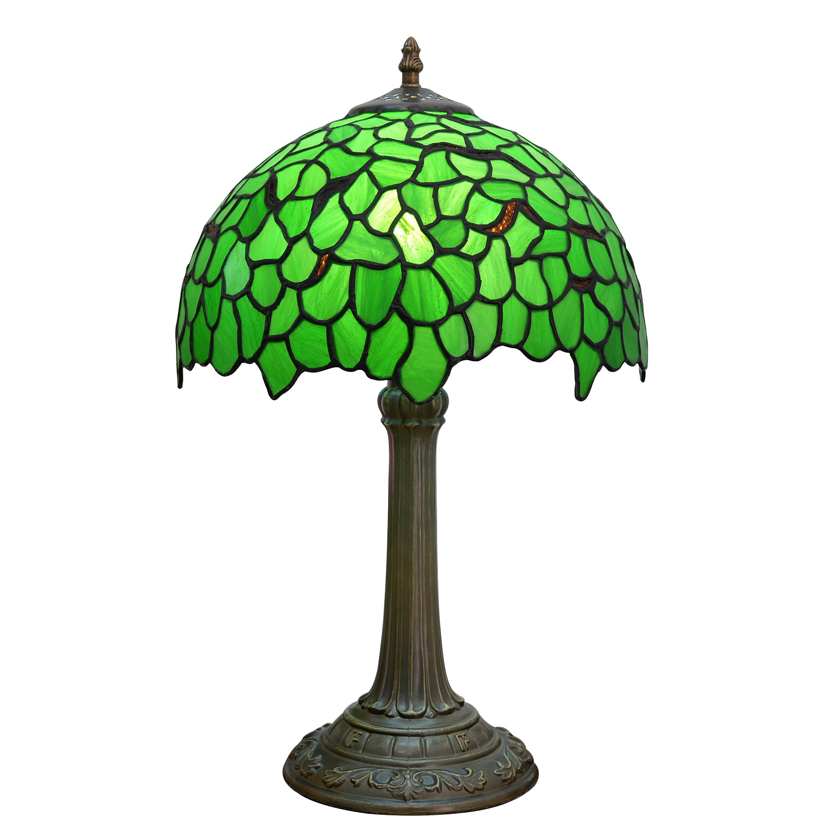Medunjess LSOF1171-12 Table lamp 6.85-in Multi LED Incandescent On/Off switch Table Lamp with Glass Shade