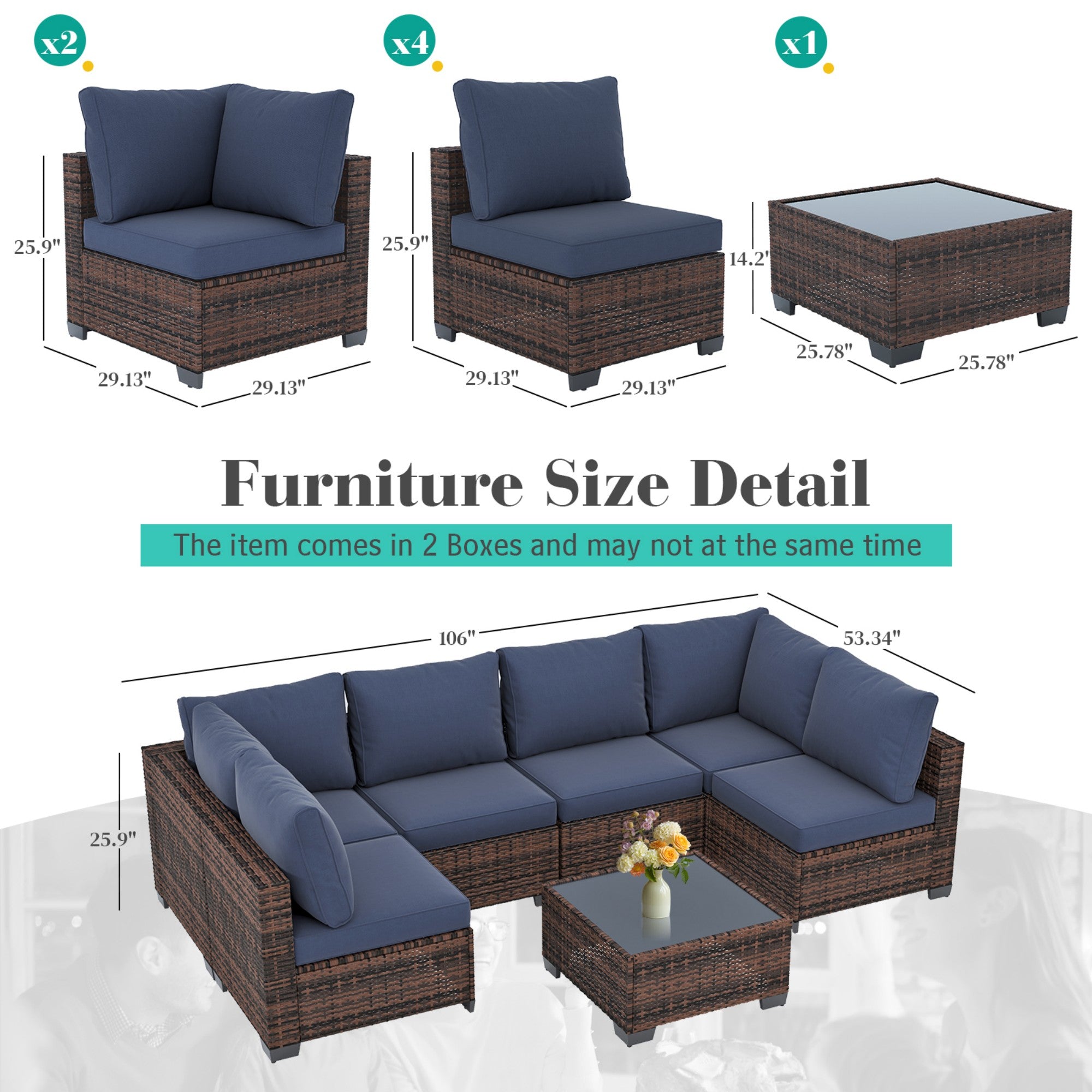 Boyel Living BL-MZQJT00BRBL Patio-Conversation-Sets - View #7