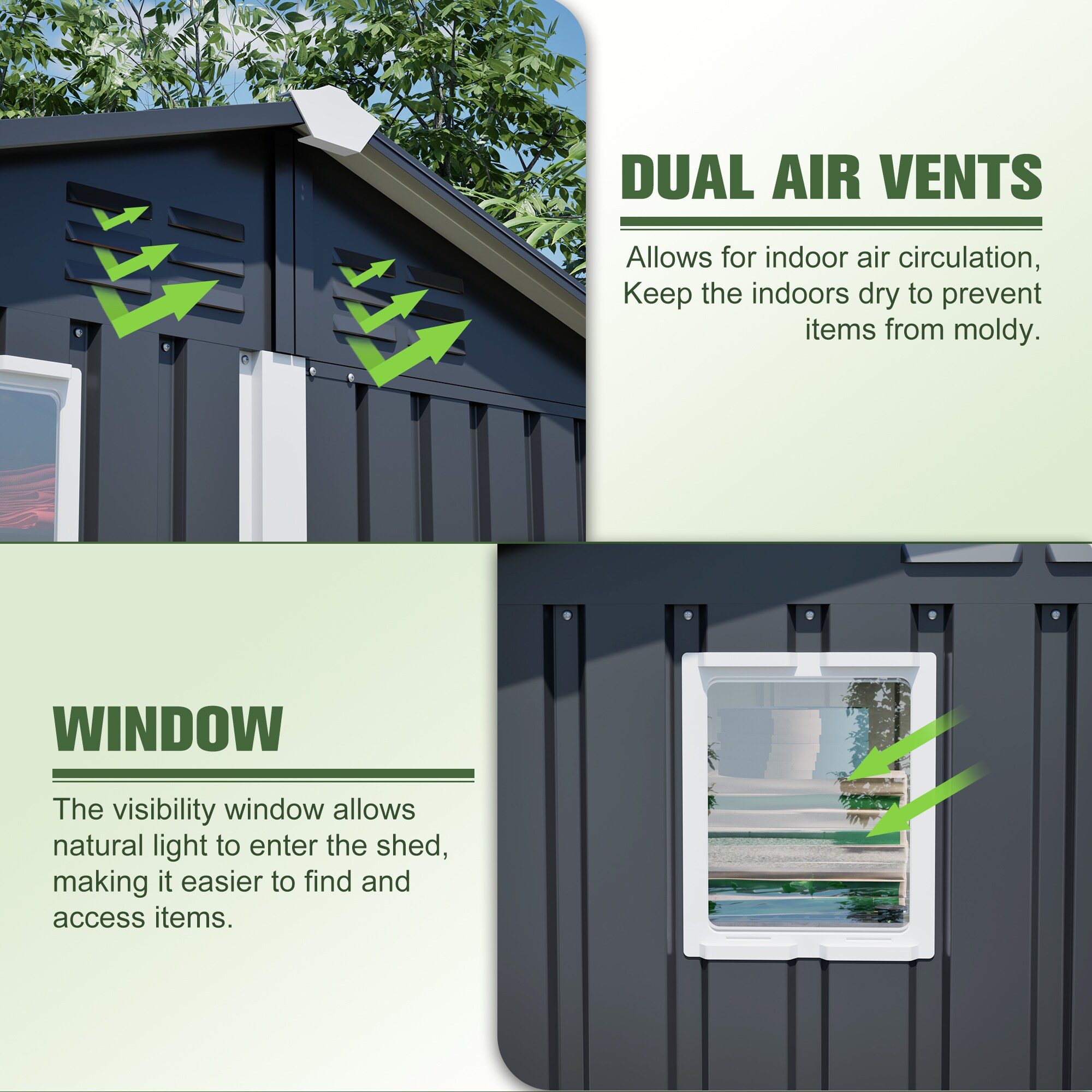 Wooakway FXLS0601-511B011 Metal-Storage-Buildings-Sheds - View #8