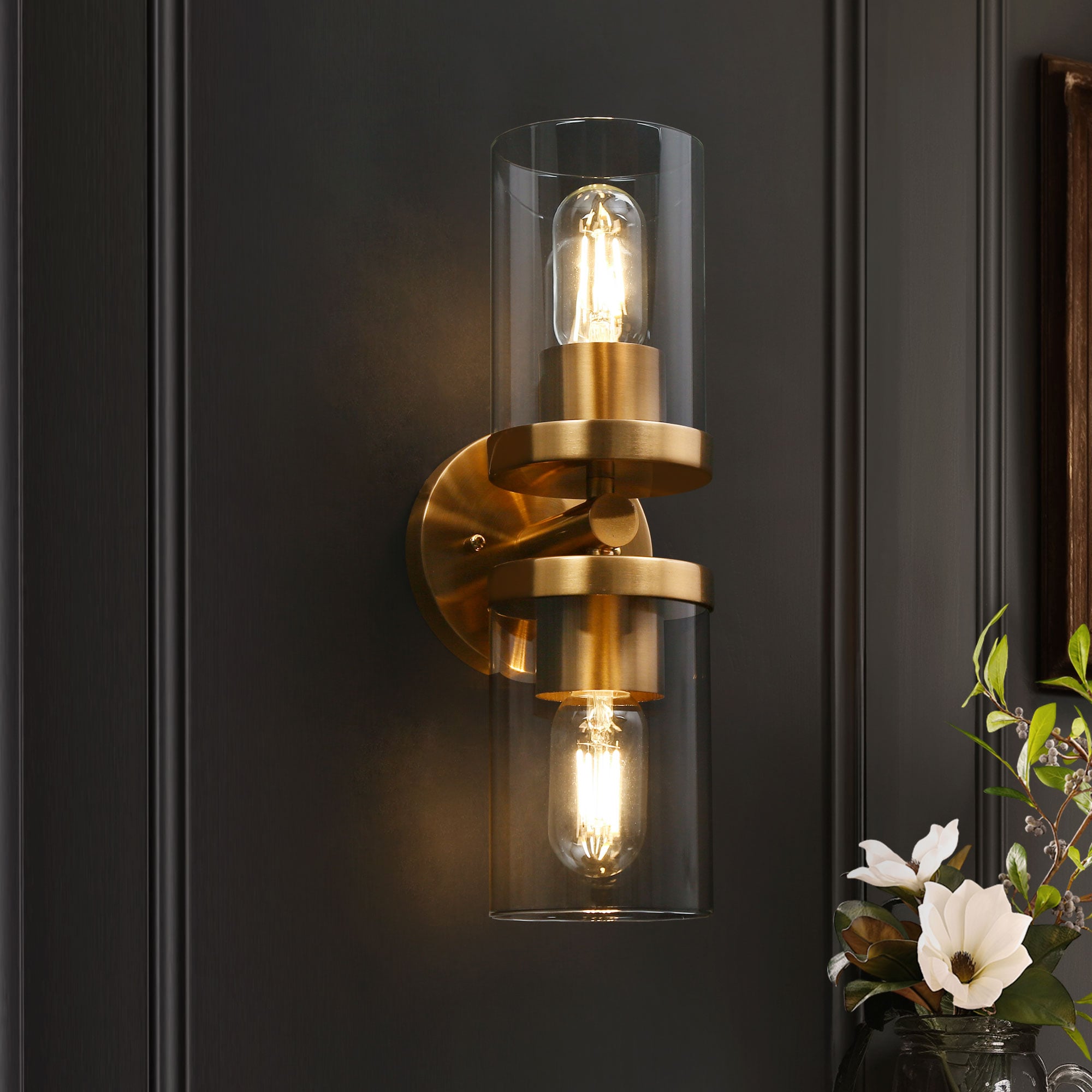Uolfin RQIF2E-LWS2109B-Q7 4.7-in W 2 -Light Polished Copper Wall Sconce