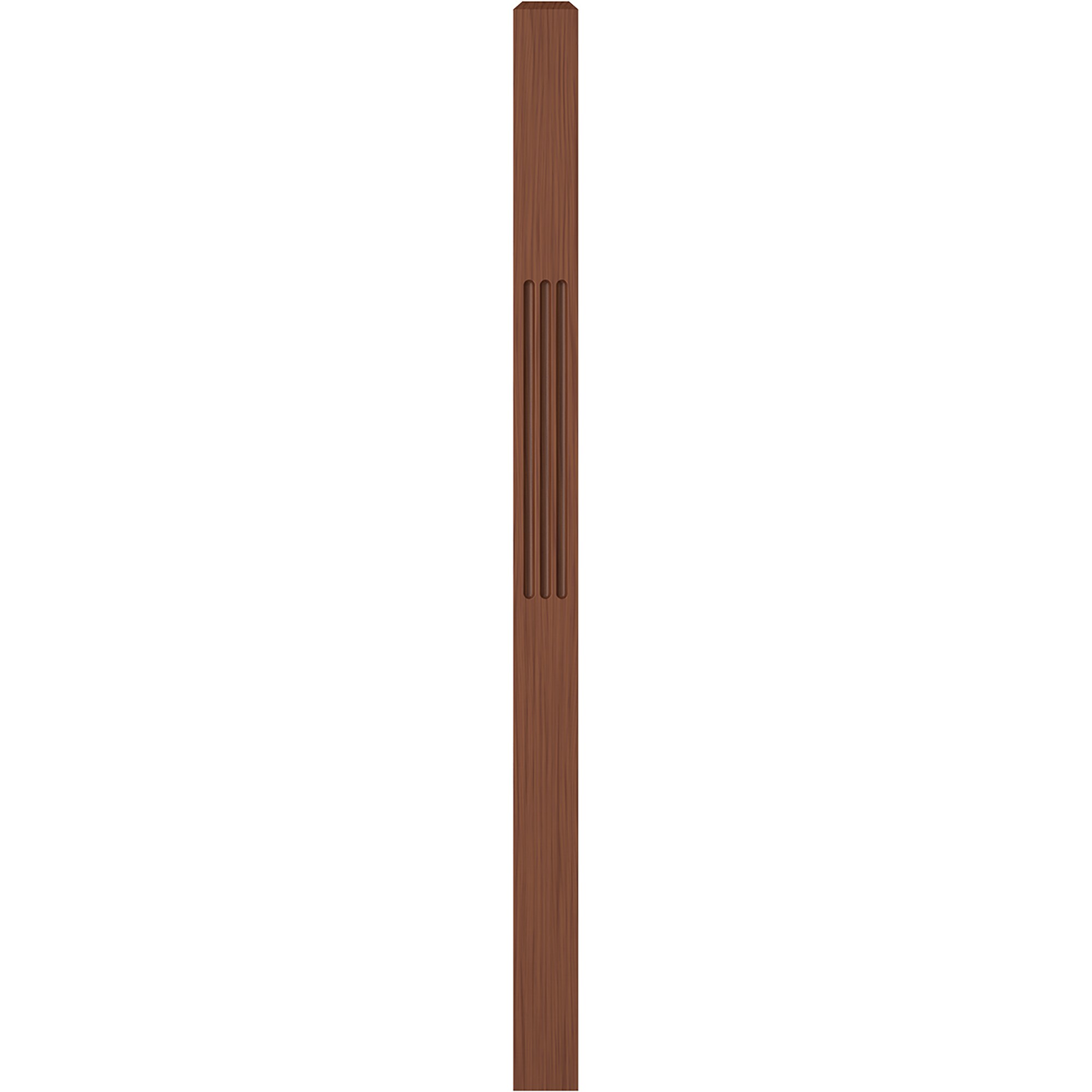 L.J. Smith Stair Systems LJF-4001-C Clean 3.5-in x 57.5-in Unfinished Cherry Intermediate Stair Newel Post