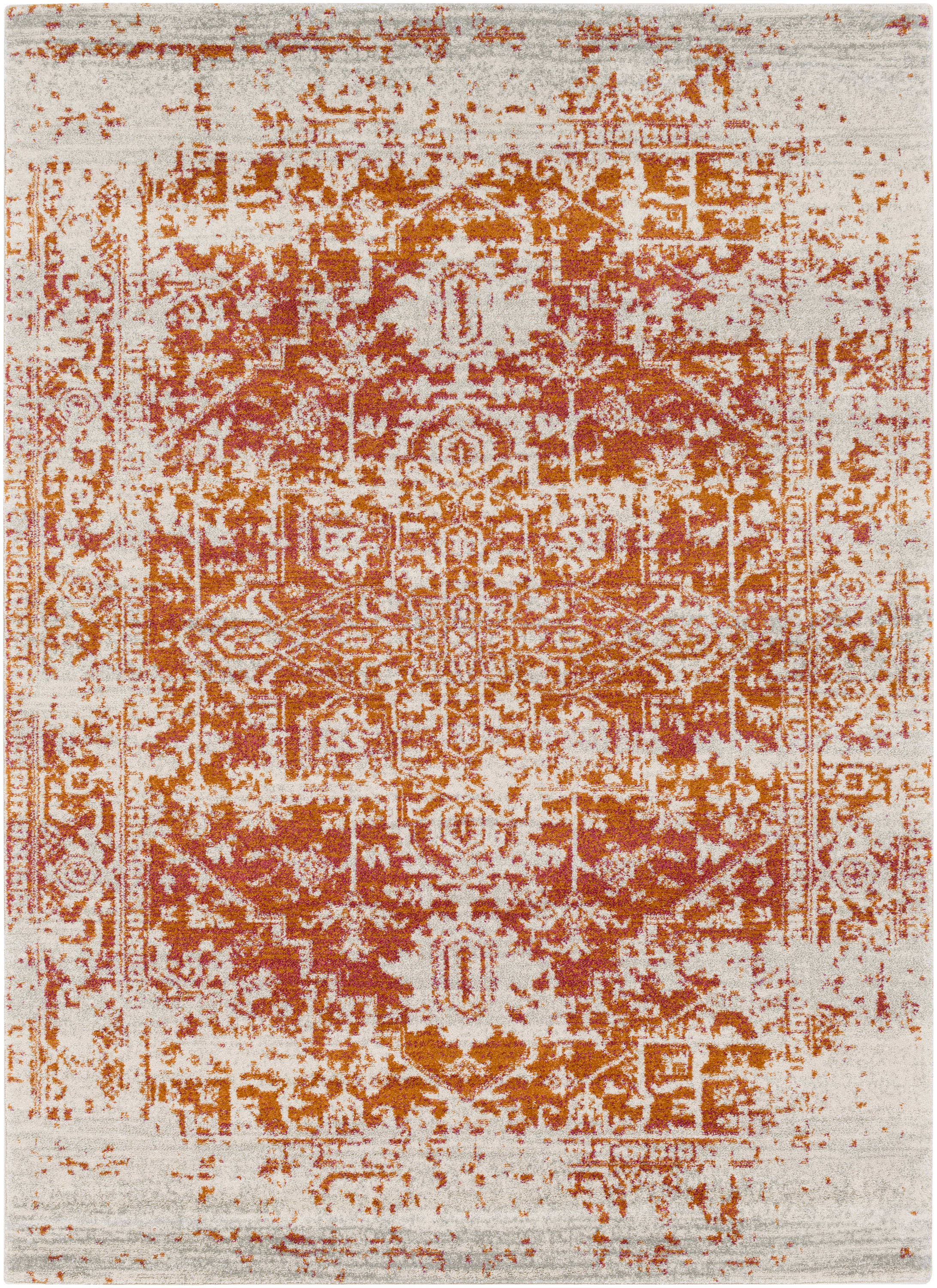 Surya Lavable 3 X 4 (ft) Burnt Orange Indoor Medallion Oriental Area Rug in  the Rugs department at