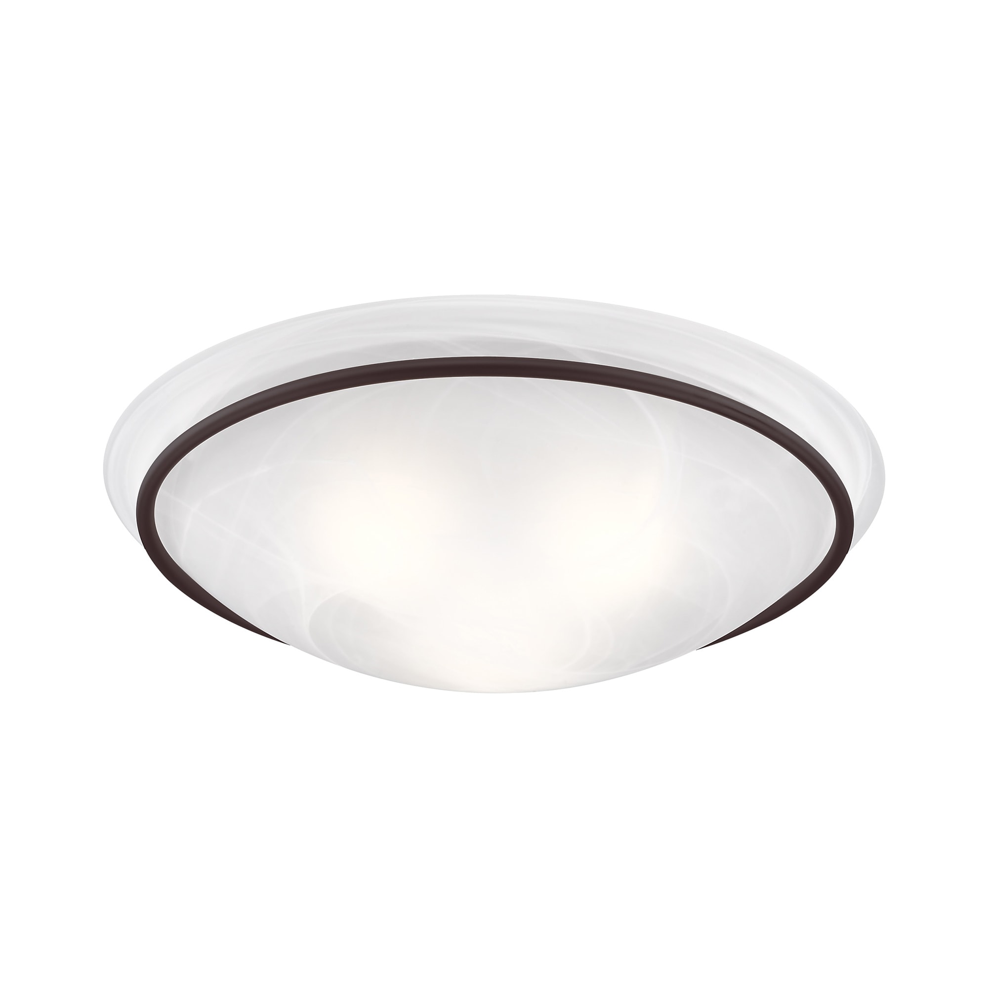 Newburgh Bronze 3-Light Semi-Flush Mount with Alabaster Glass