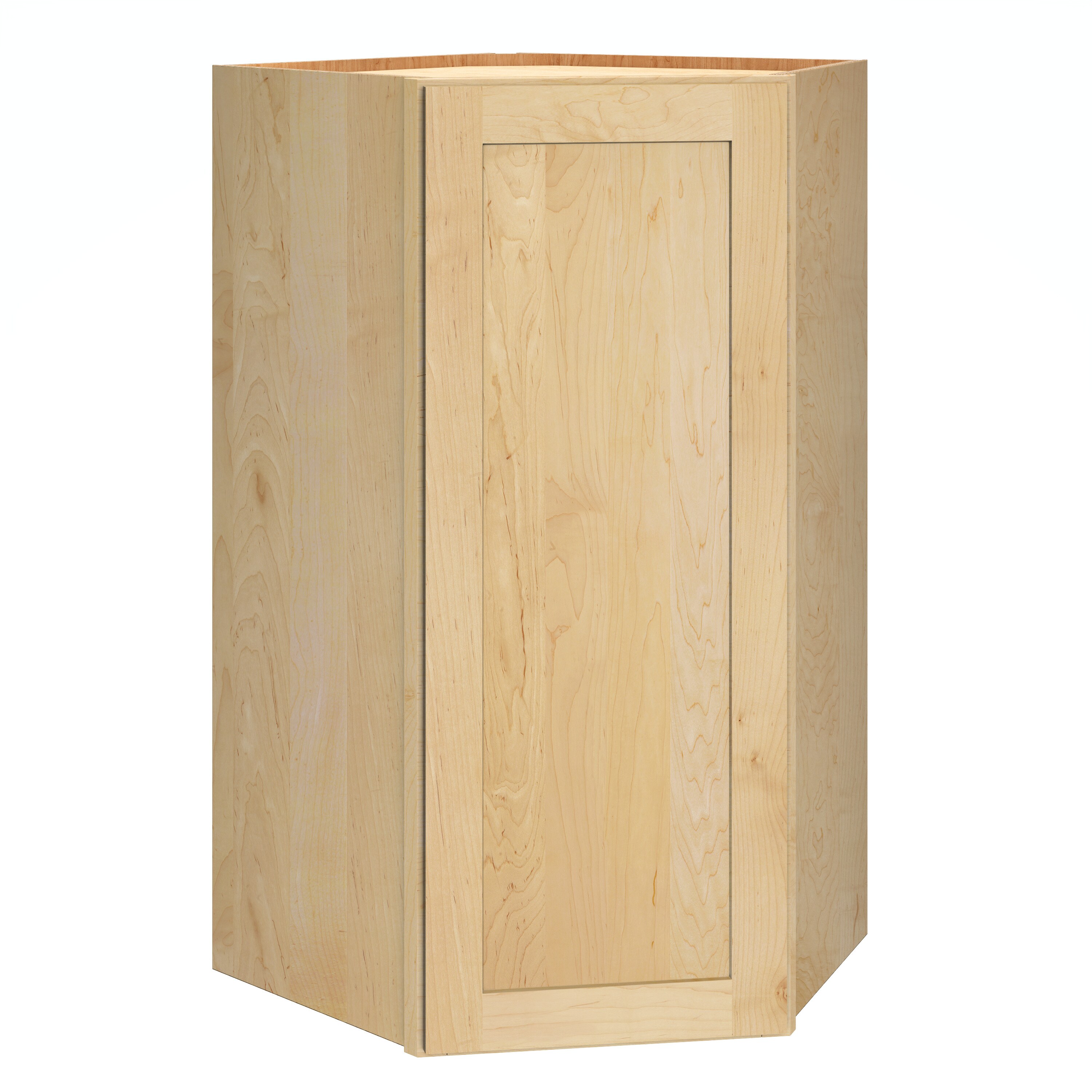 Diamond Express 62J-DW392424R Jamestown 24-in W x 39-in H x 24-in D Natural Light Brown Diagonal Corner wall Fully assembled Plywood Cabinet (Recessed Panel Shaker)