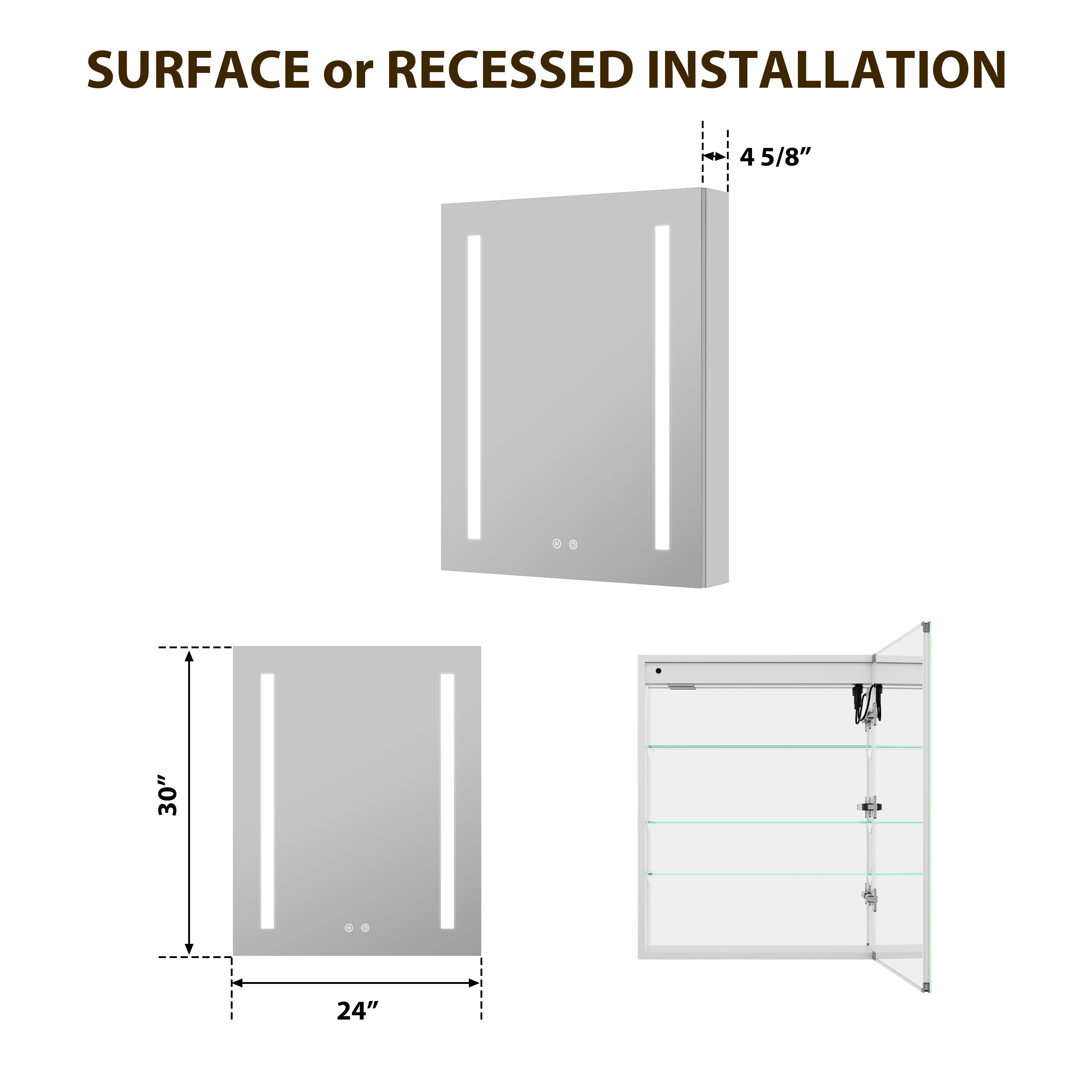 CALVON CLW42430R Bathroom-Medicine-Cabinets - View #2