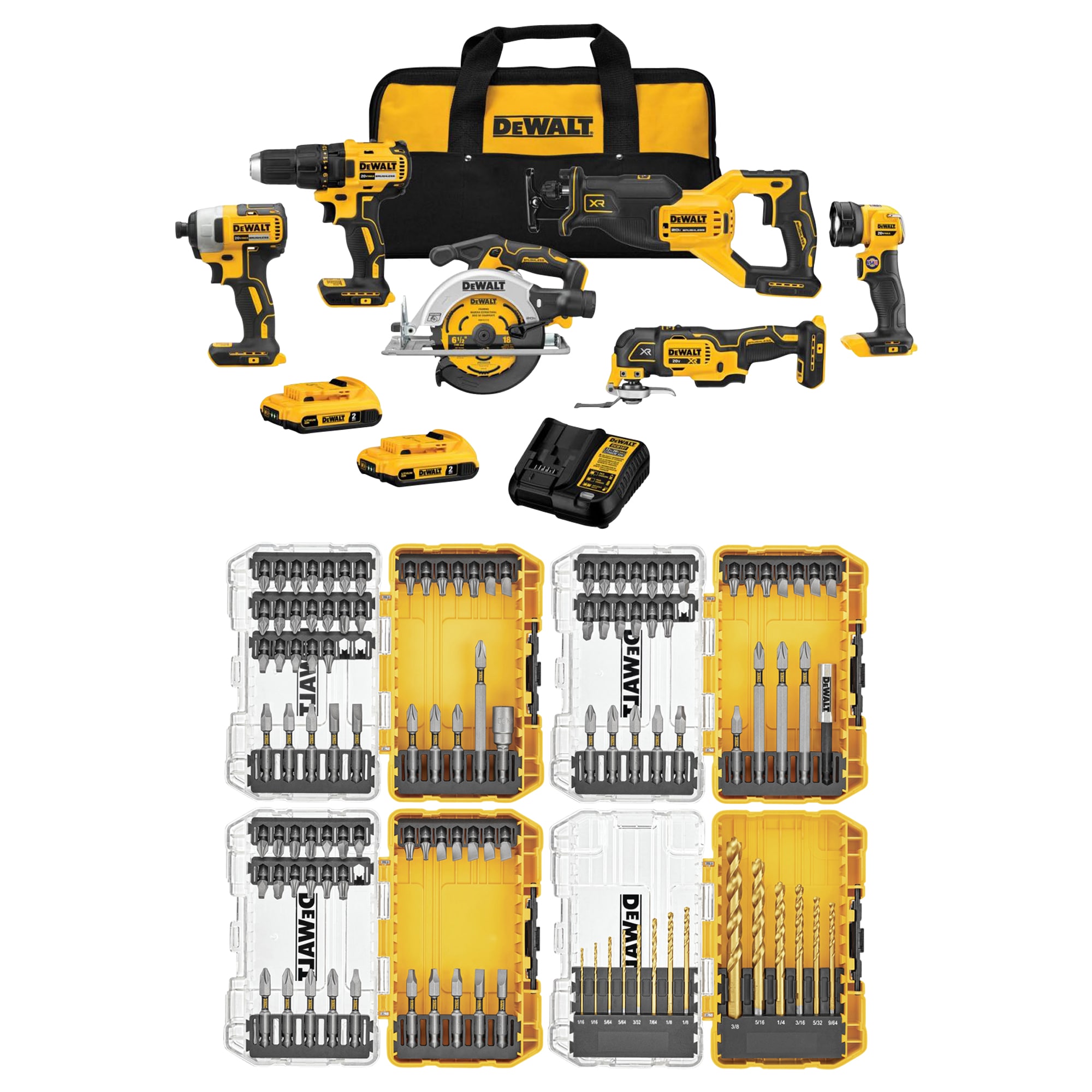 Black & Decker BCK50C1 Cordless Drill Tool Set, 20 Volt – Toolbox