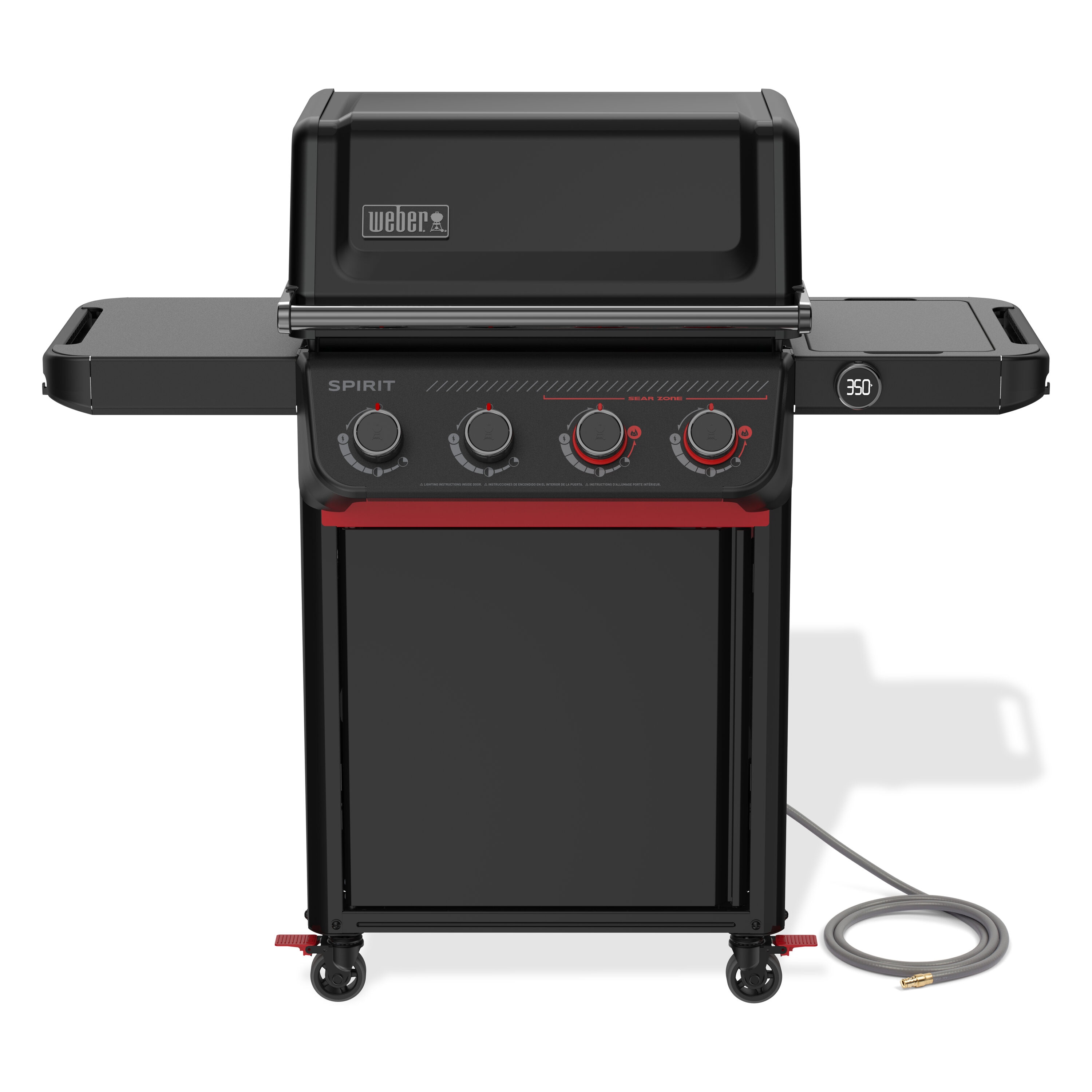 Weber 1501013 Spirit EP-425 Stealth Matte Black 4 -Burner Natural Gas Grill