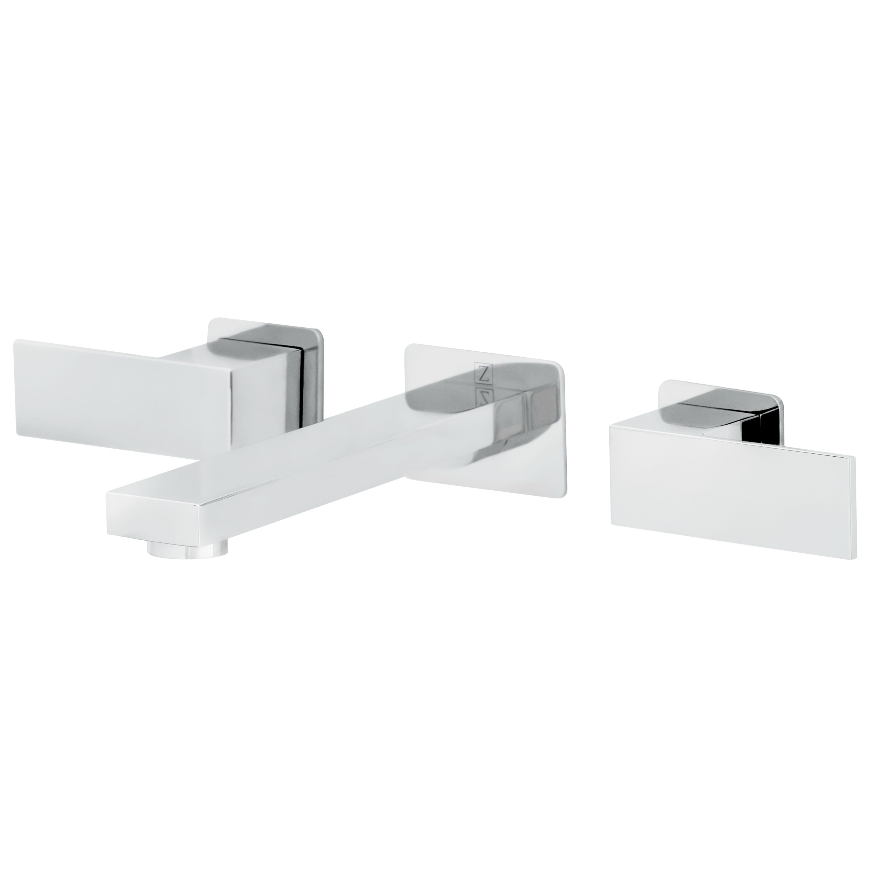 ZLINE KITCHEN & BATH BLS-BFW-CH Bliss Chrome Wall-mount 2-handle Low-arc Residential Handle Bathroom Sink Faucet with Drain
