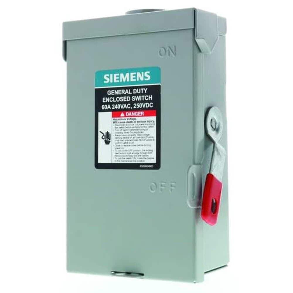 Siemens  Non-Fusible Safety Switch General Duty 240 V 2PST NEMA 3R GNF222RA