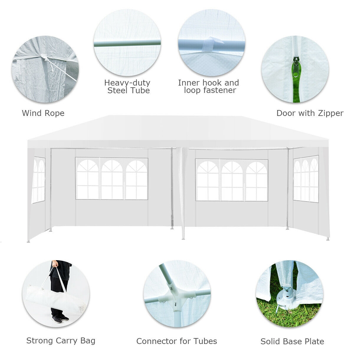 WELLFOR DOJ3926WH Canopy-Storage - View #7