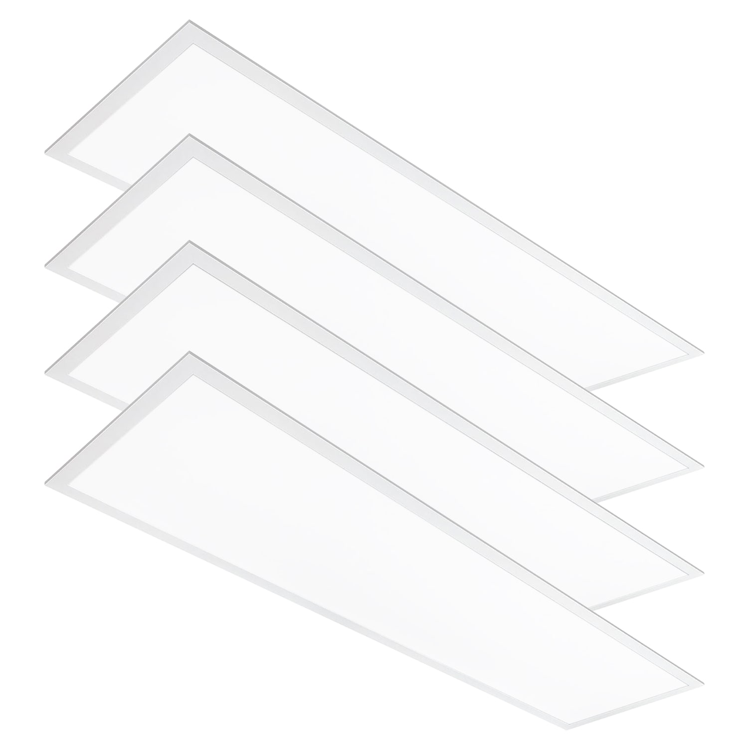 LED One LOC-14BLPL-MWMCCTHL 4 -Pack 4-ft x 1-ft Adjustable Lumens Switchable LED Panel Light