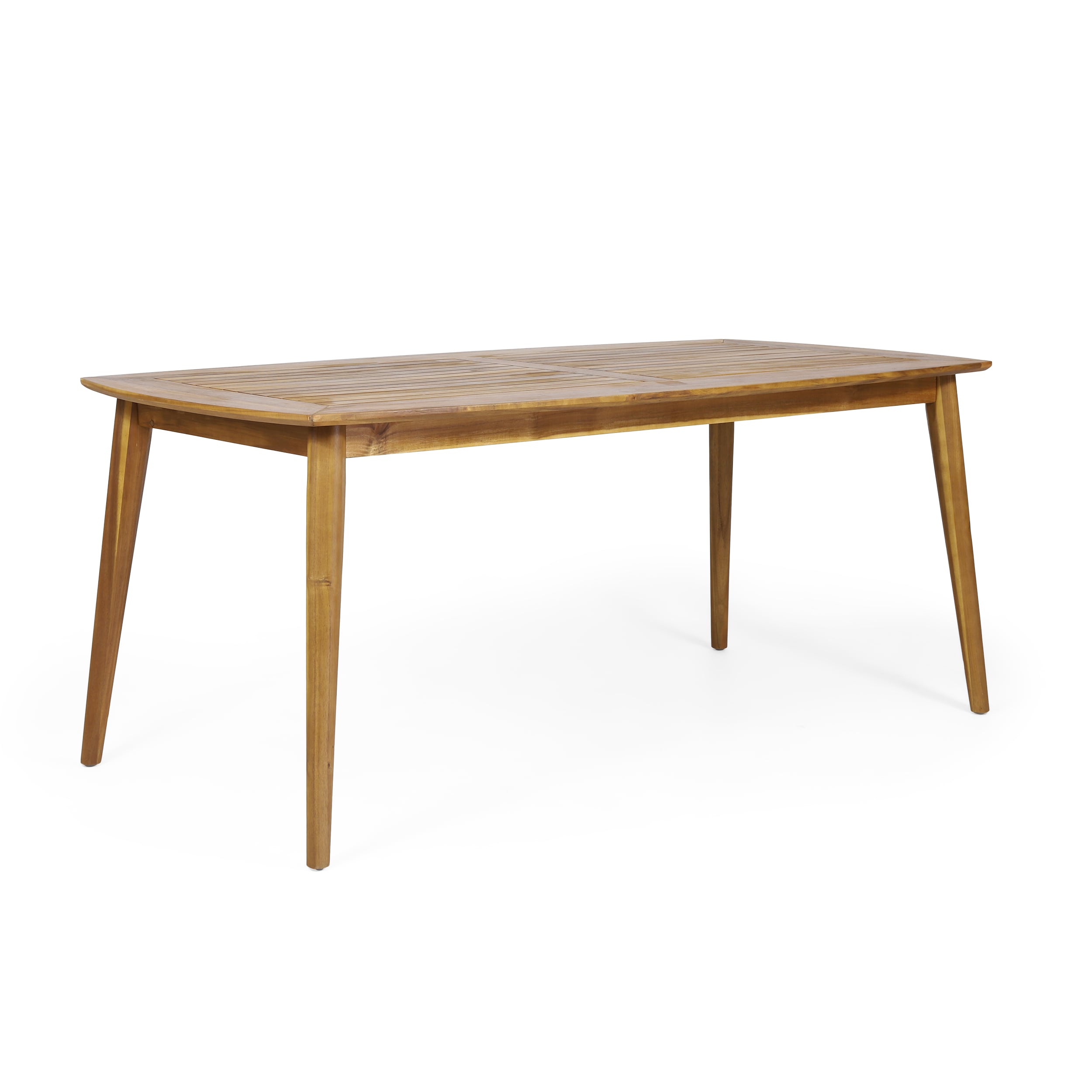 Natural Acacia Wood Outdoor Rectangle Dining Table