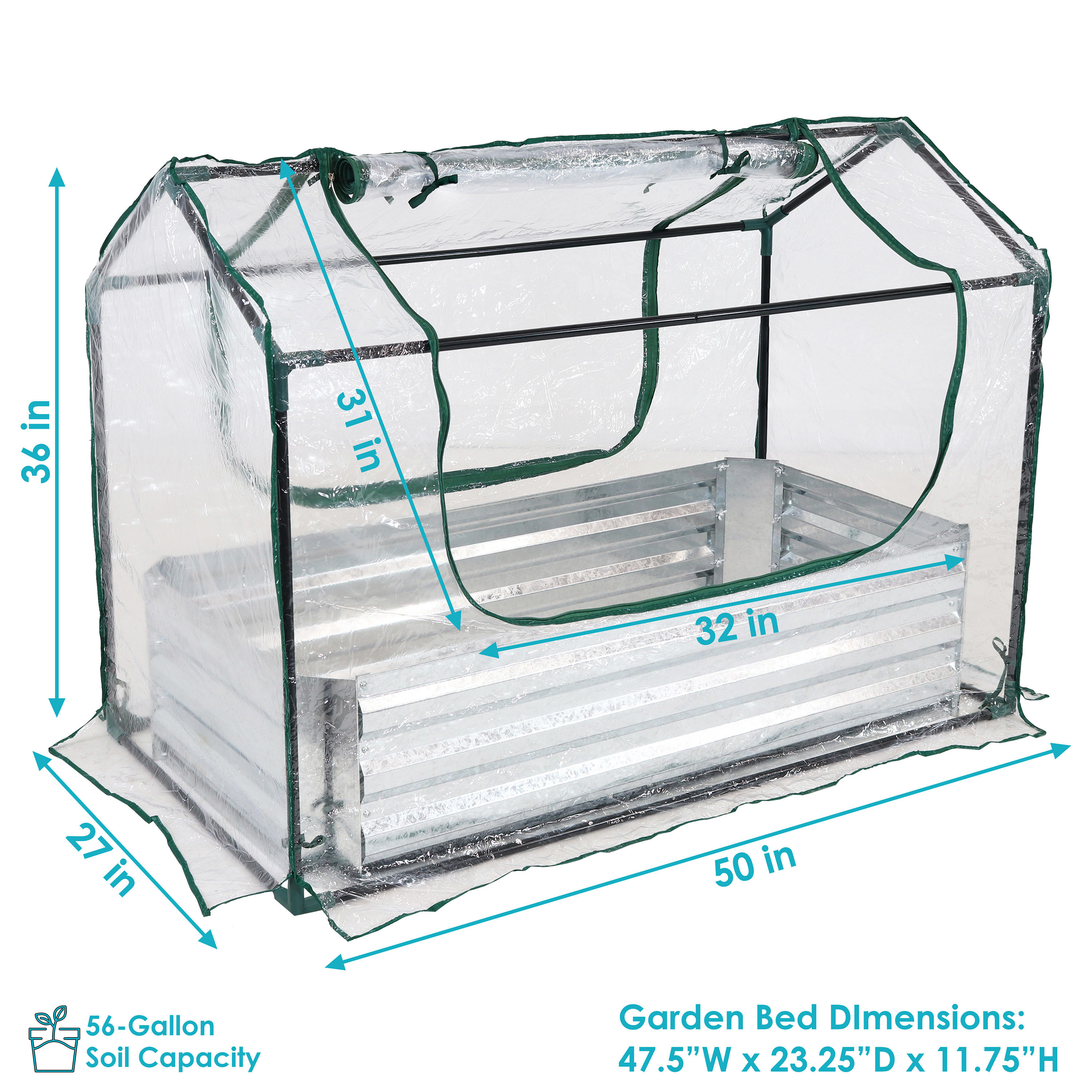Sunnydaze Decor HB-883 greenhouses - View #4
