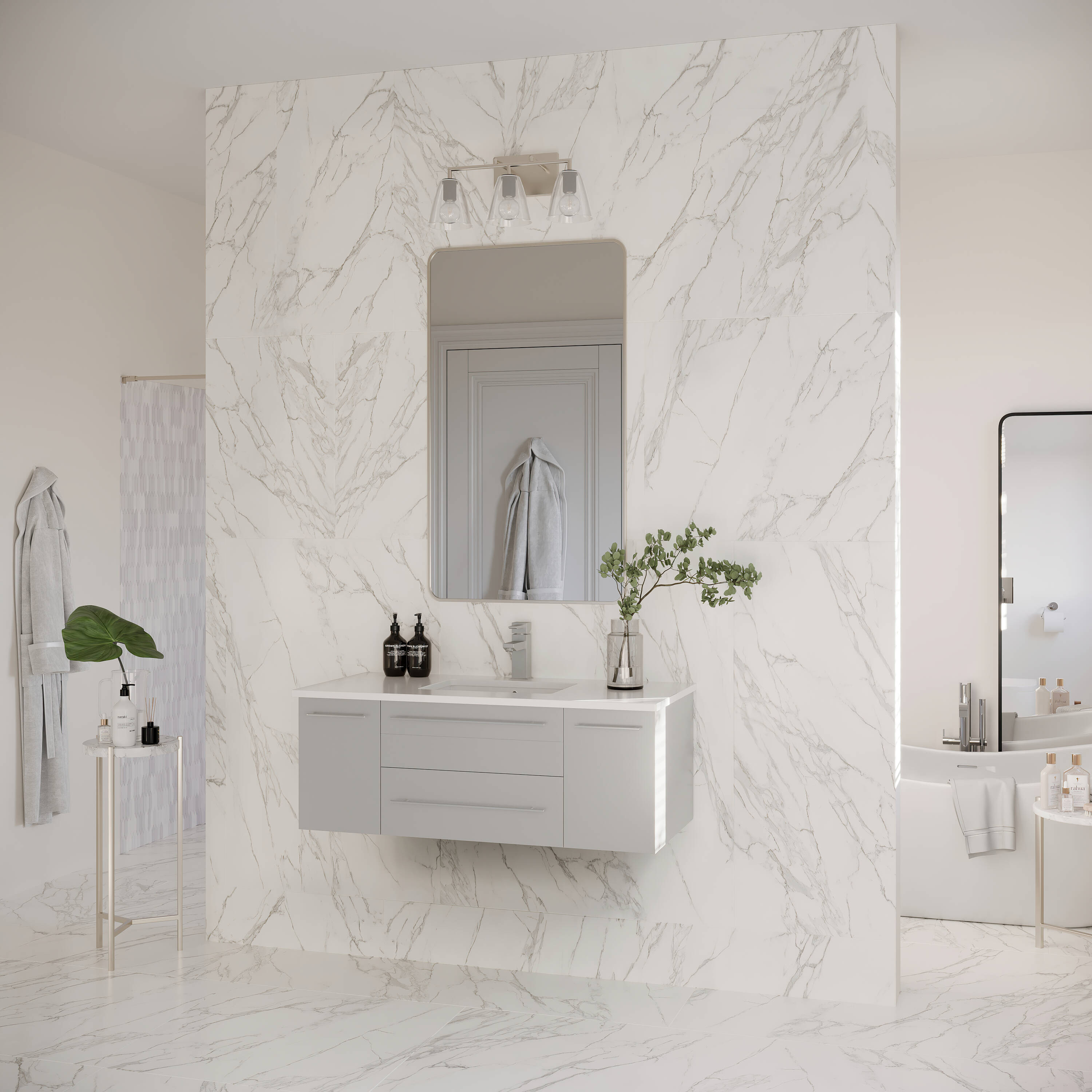 Fresca FCB6142GR-UNS-CWH-U Bath-Vanity-Combo - View #4
