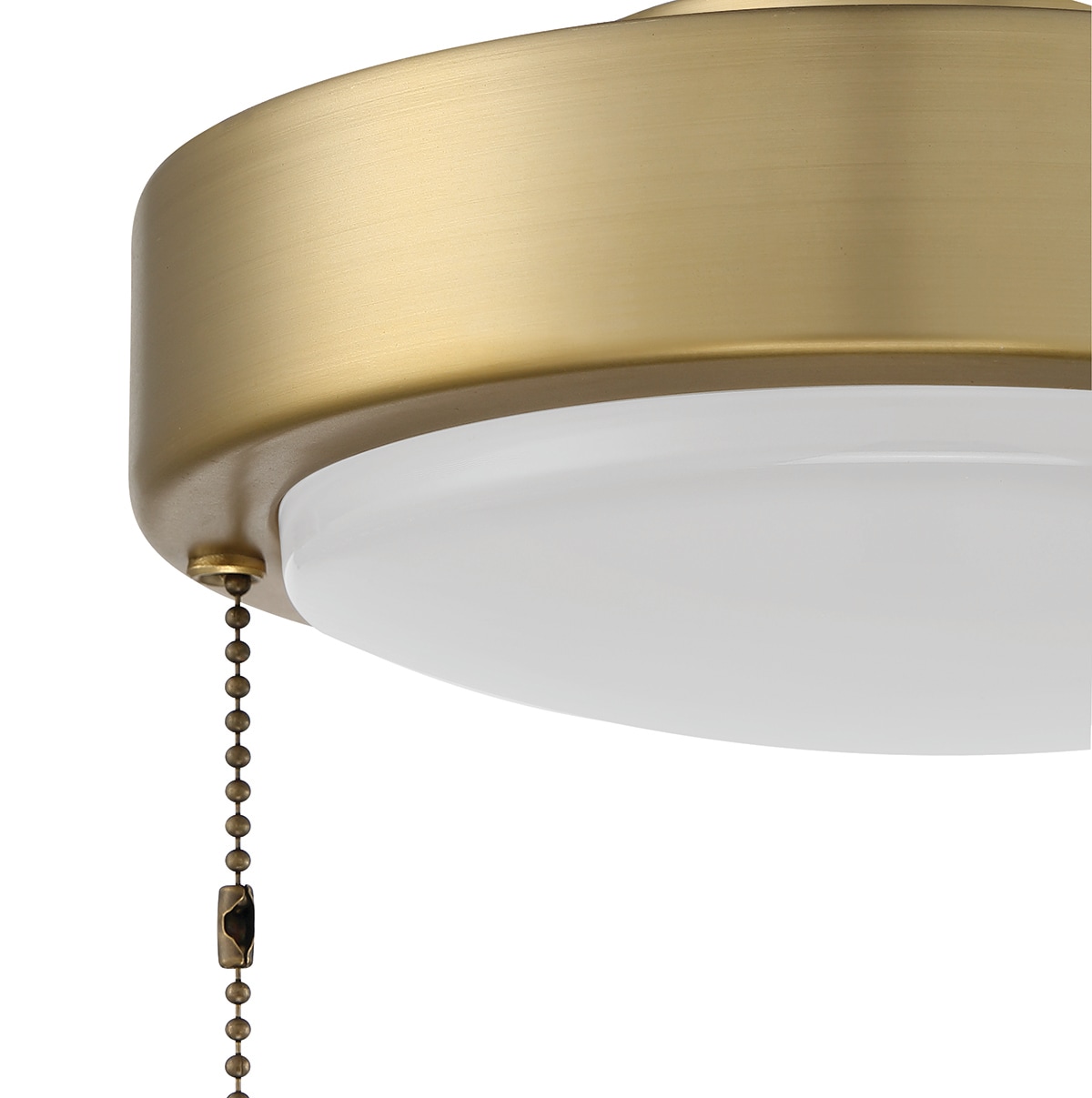 Satin Brass LED Ceiling Fan Light Kit with Acrylic Shade