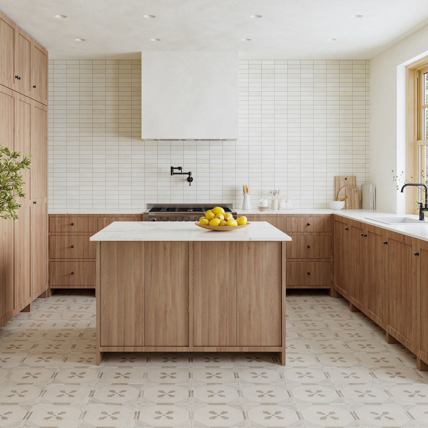 Bedrosians Palazzo Antique Cotto Villa 12-in x 12-in Honed Porcelain Patterned Floor and Wall Tile (9.79-sq. ft/ Carton)