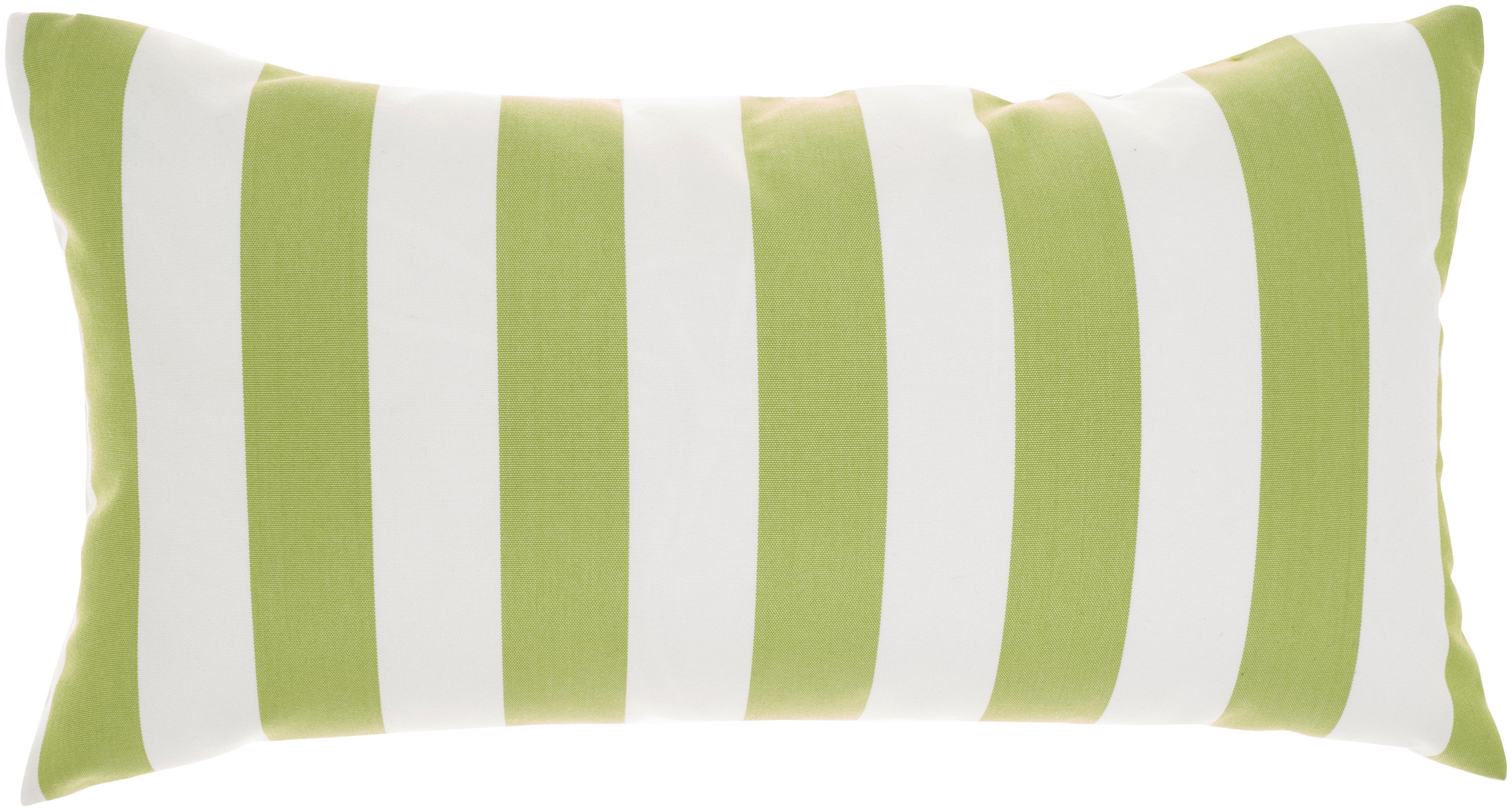 Green and white striped outlet outdoor pillows