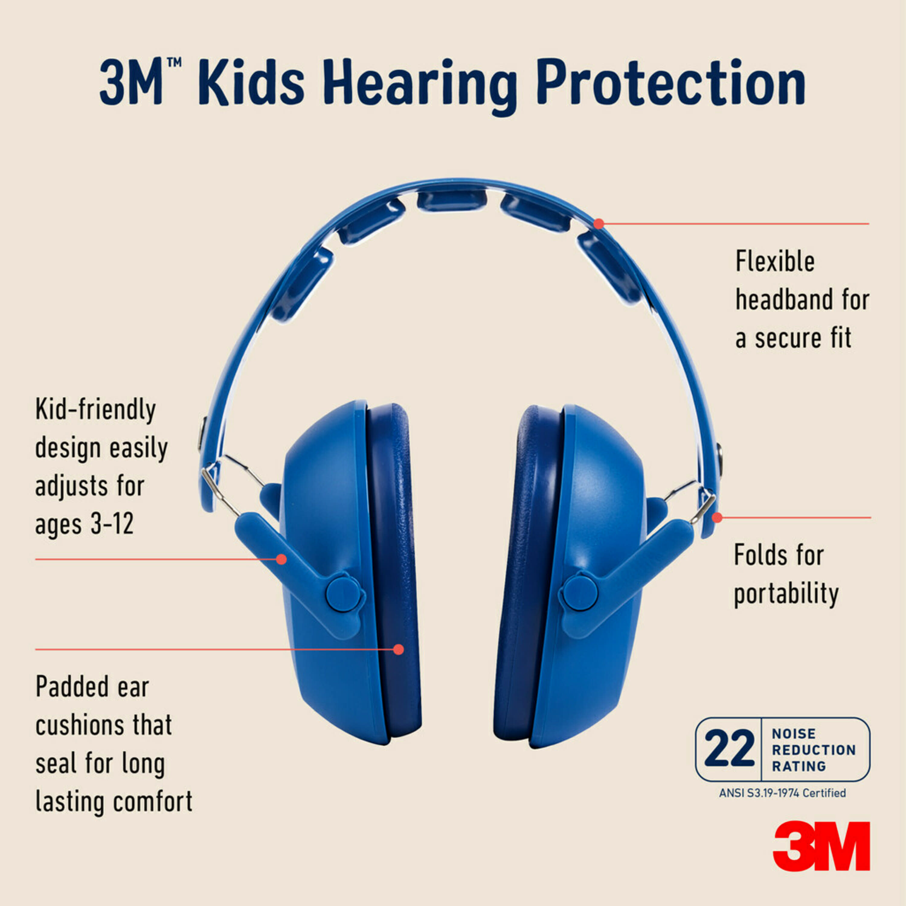 3M Basic Hearing Protection Earmuffs in the Hearing Protection department  at