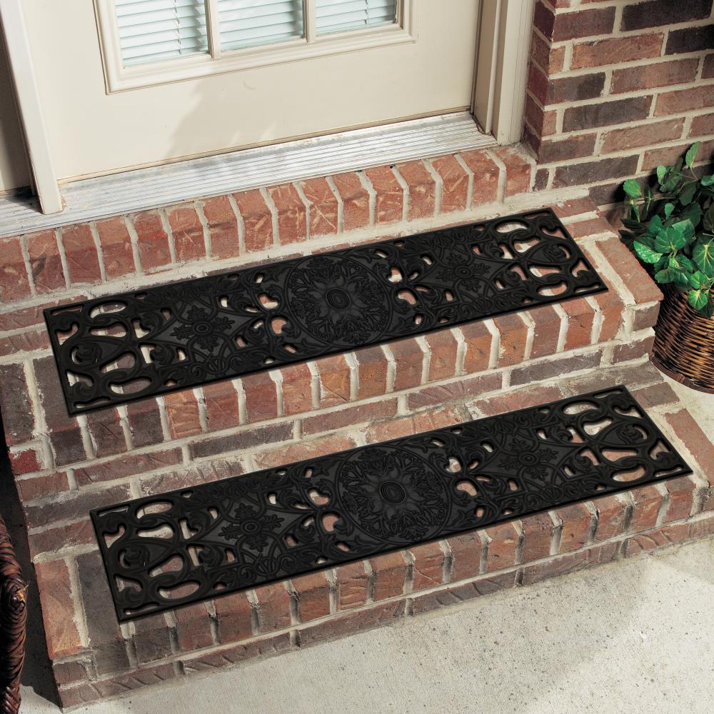 Mohawk Home 1 2-ft X 2-1 4-ft Black Rectangular Outdoor Door Mat In The 