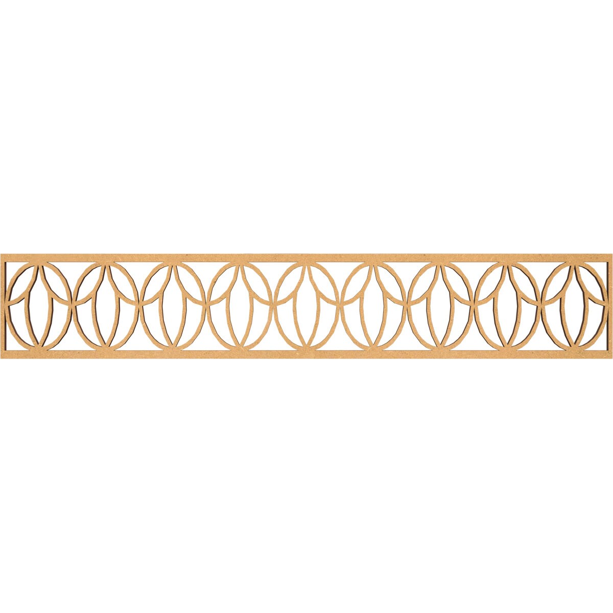 Ekena Millwork MLDB08X46SHOMF Shoshoni Fretwork Flat Trim 8-in x 3.89-ft Brown Unfinished 2157755 Pierced Wall Panel Moulding