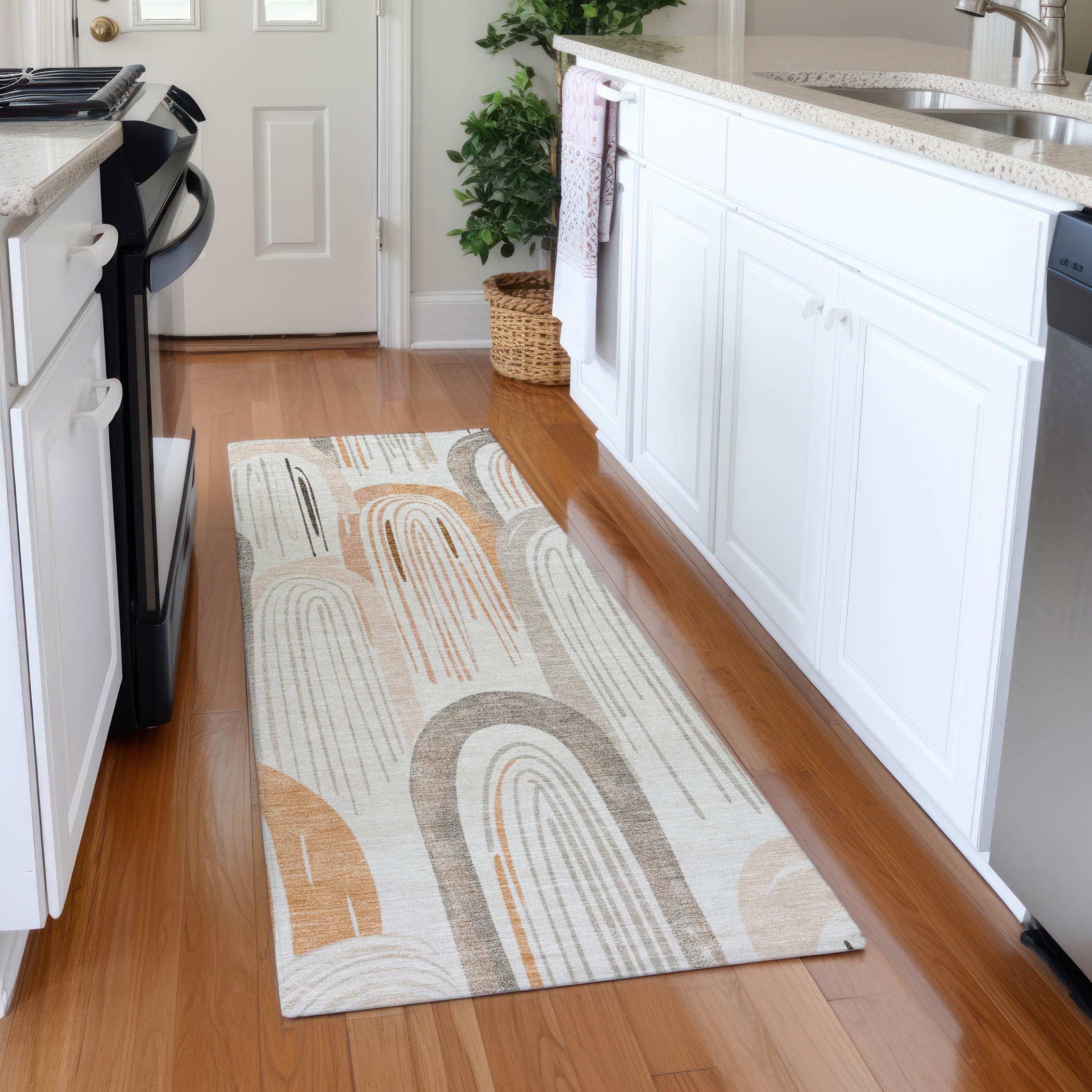 Addison Rugs ACN1591IV2X8 Chantille ACN1591IV 2 x 7 (ft) Polyester Ivory Rectangular Indoor/Outdoor Geometric Machine washable Runner rug