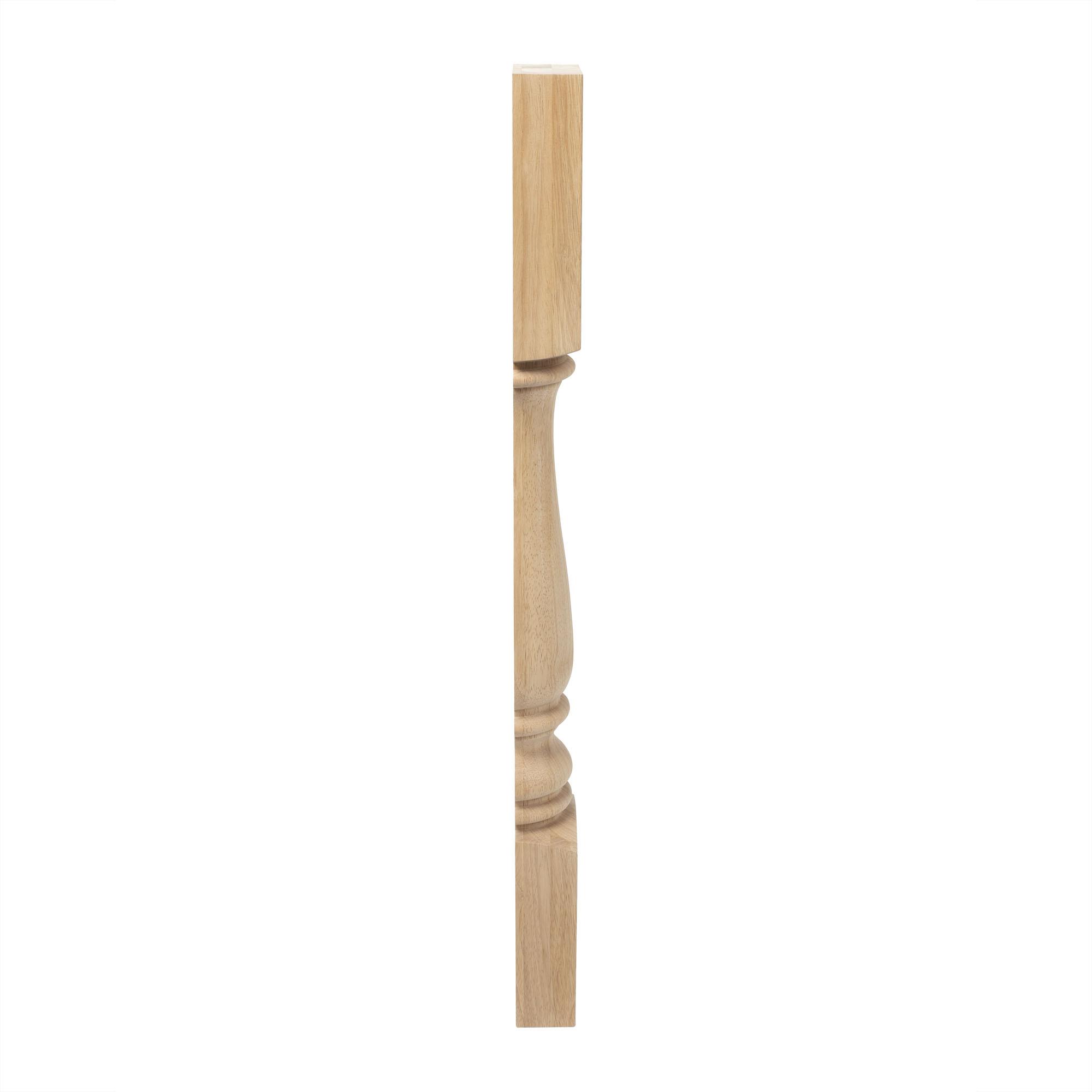 35.25" Unfinished Solid Hardwood Half Round Kitchen Island Leg