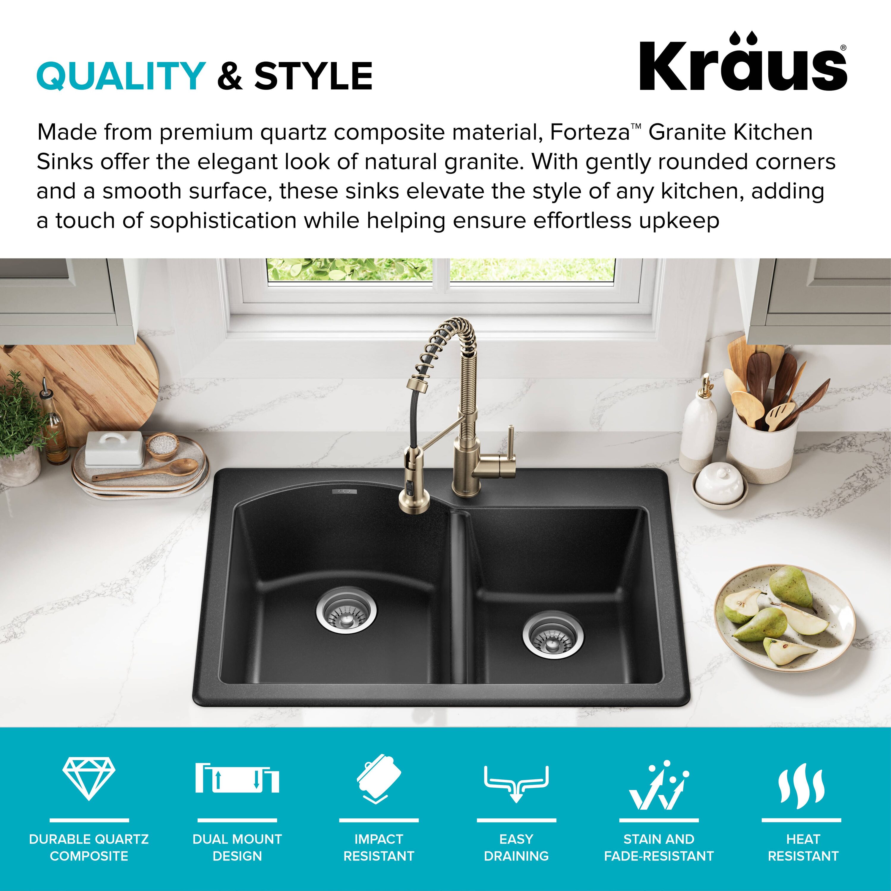Kraus KGD-50BLACK Kitchen-Sinks - View #4