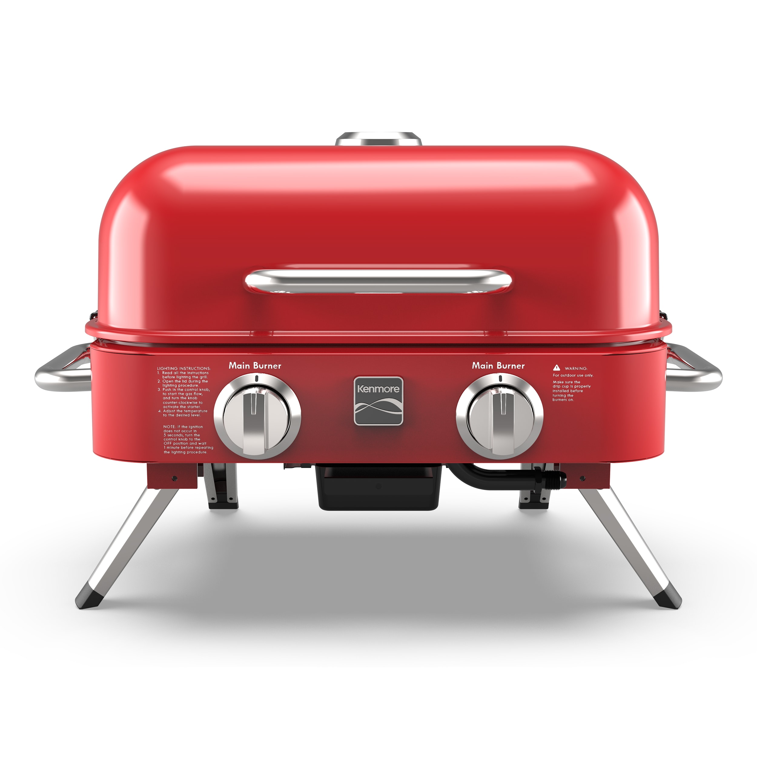 Kenmore KT-R40003-RD Retro 343-Sq. in Red Portable Liquid propane Grill