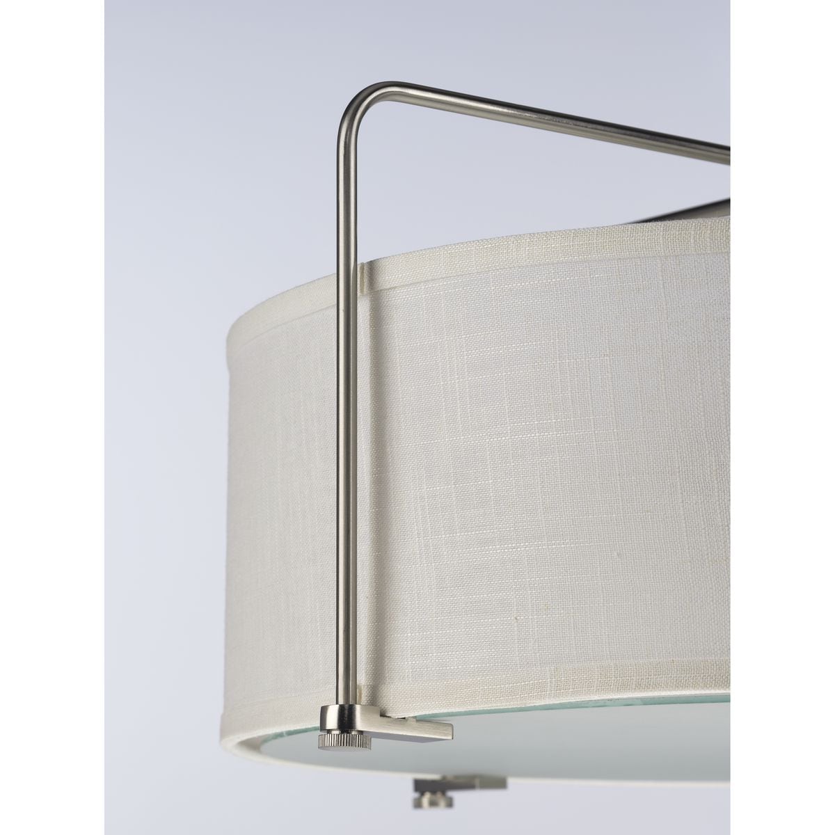 Kempsey Brushed Nickel 3-Light Semi-Flush Convertible Ceiling Light