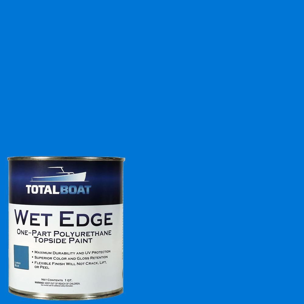 Wet Edge Topside Paint High-gloss Largo Blue Enamel Oil-based Marine Paint (1-quart) | - TotalBoat 365397