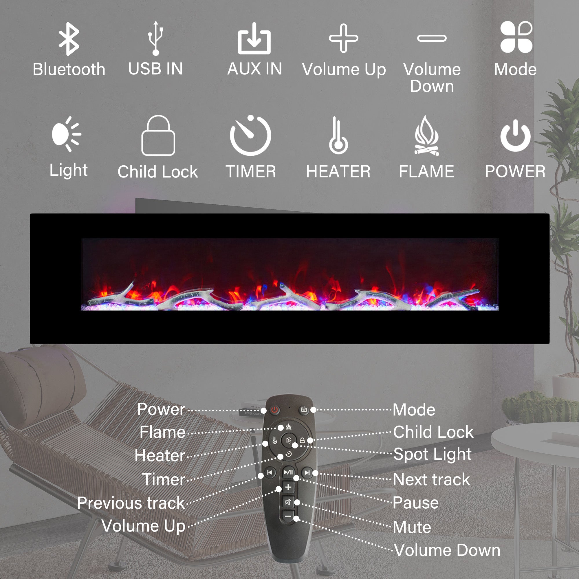 Boyel Living BL-ZHX-BS-72 Electric-Fireplaces - View #9