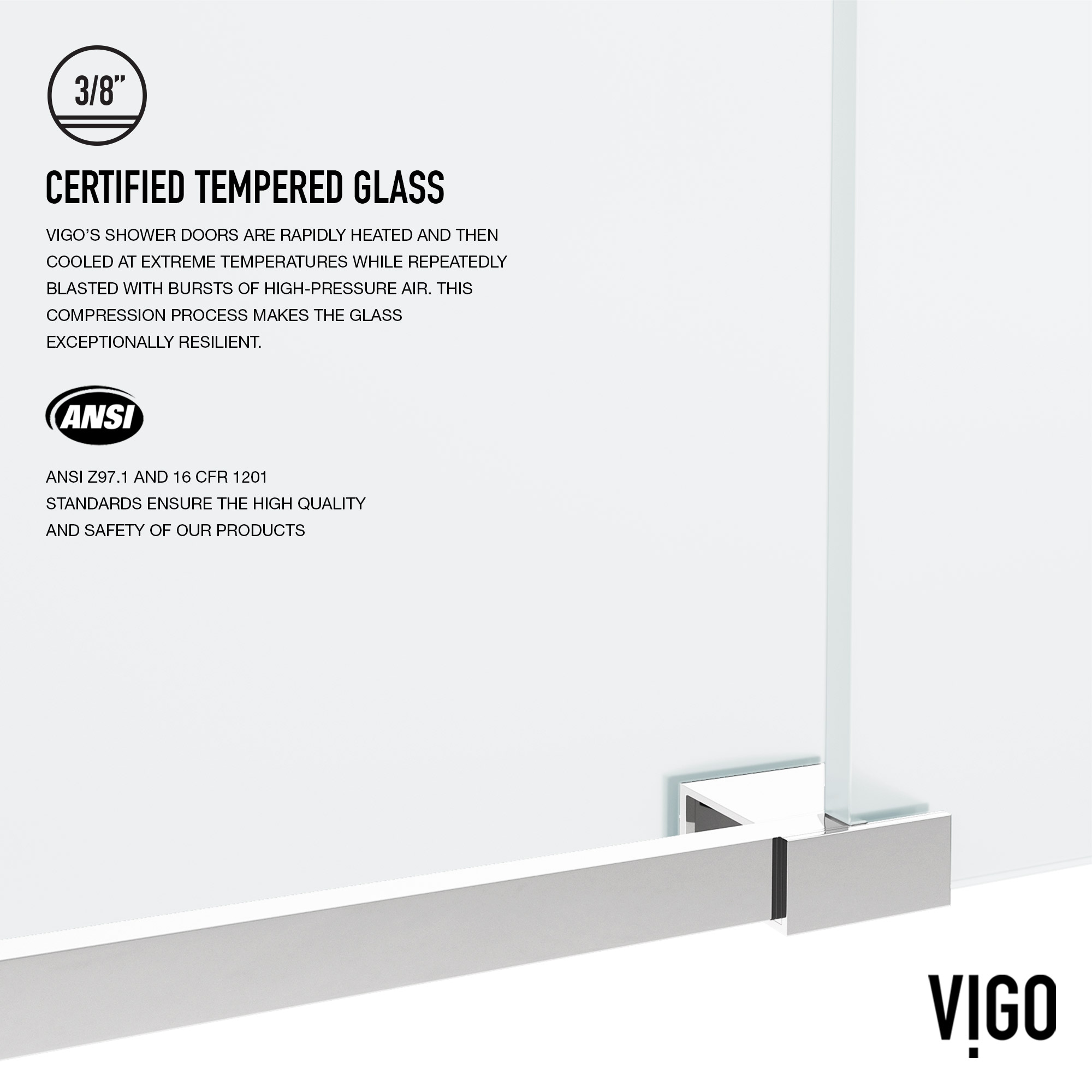 Frameless 60" Frosted Glass Sliding Shower Door with Brushed Stainless Steel Hardware
