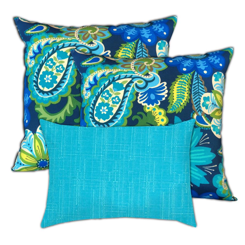 large turquoise pillows