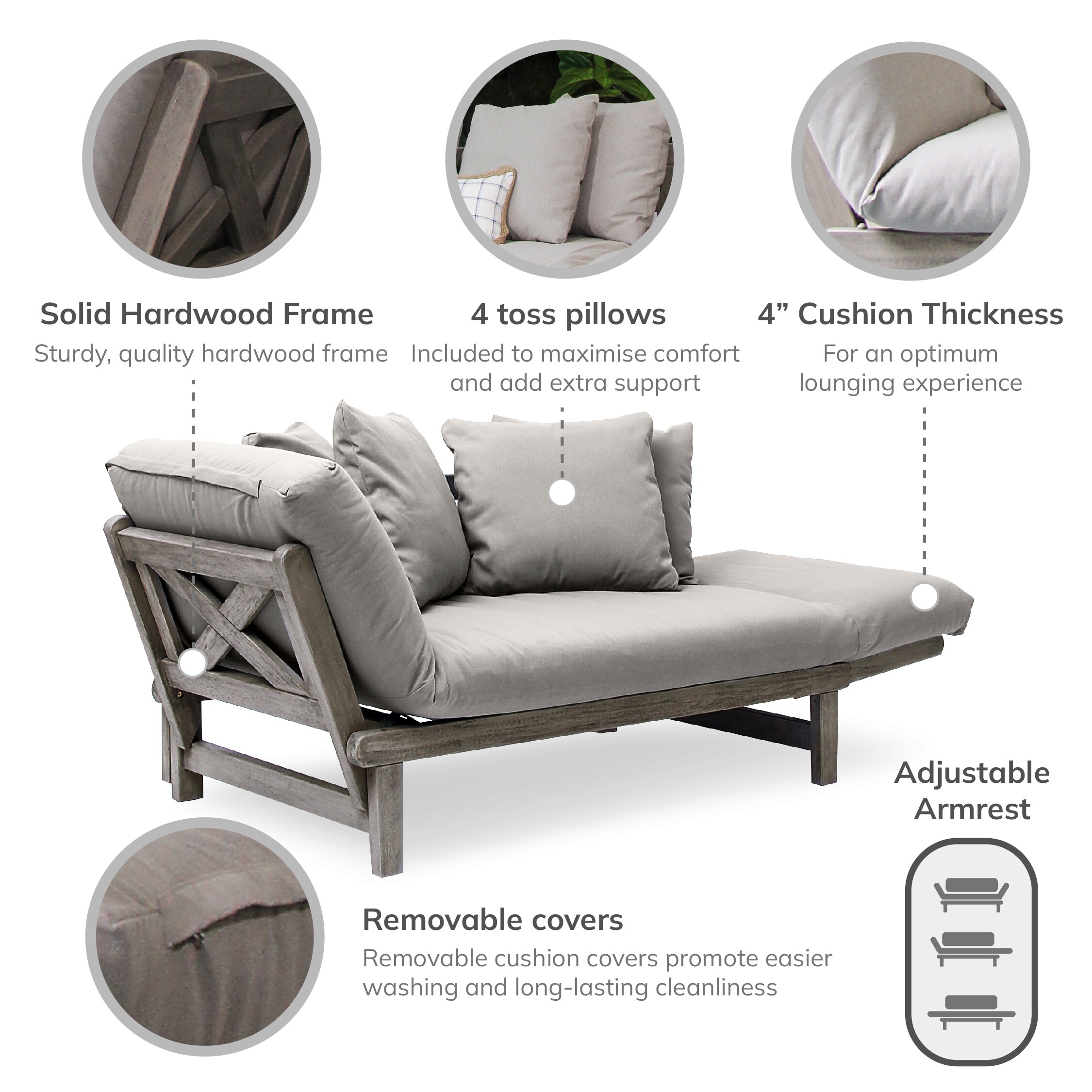 Cambridge Casual 460109-HW-DW-OY-XX Patio-Sofas-Daybeds - View #6