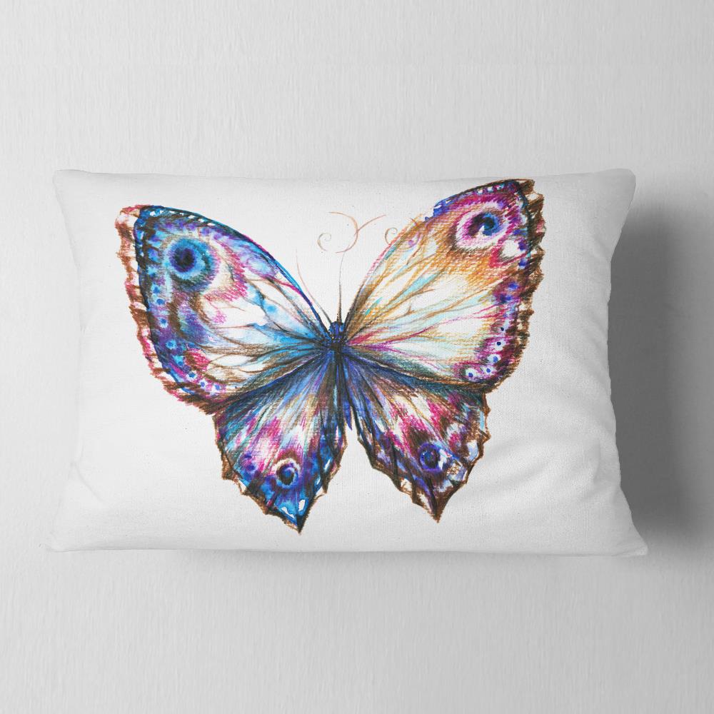Designart CU6165-12-20 12-in x 20-in Blue Indoor Decorative Pillow